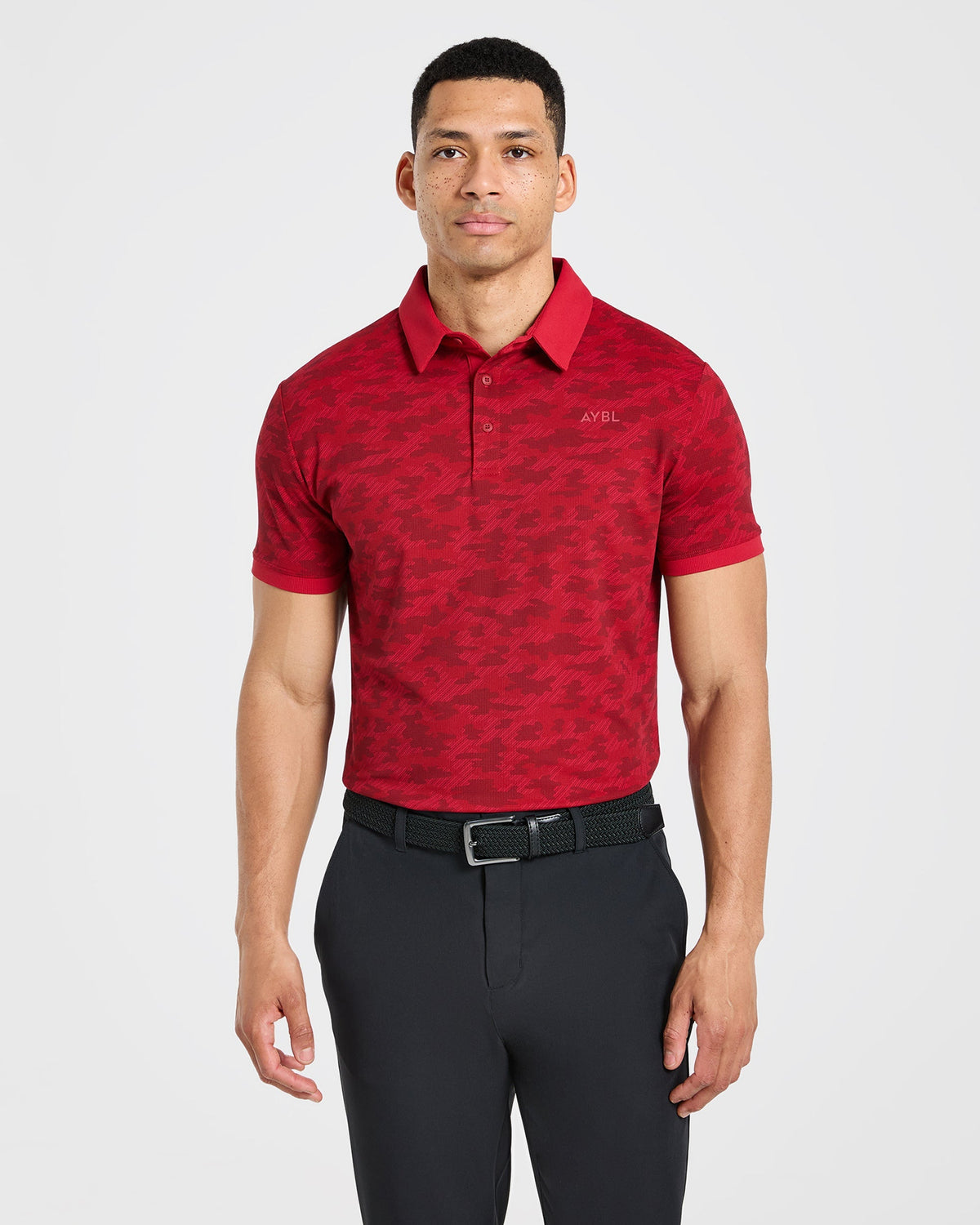 Precision Camo Polo - Muted Rouge
