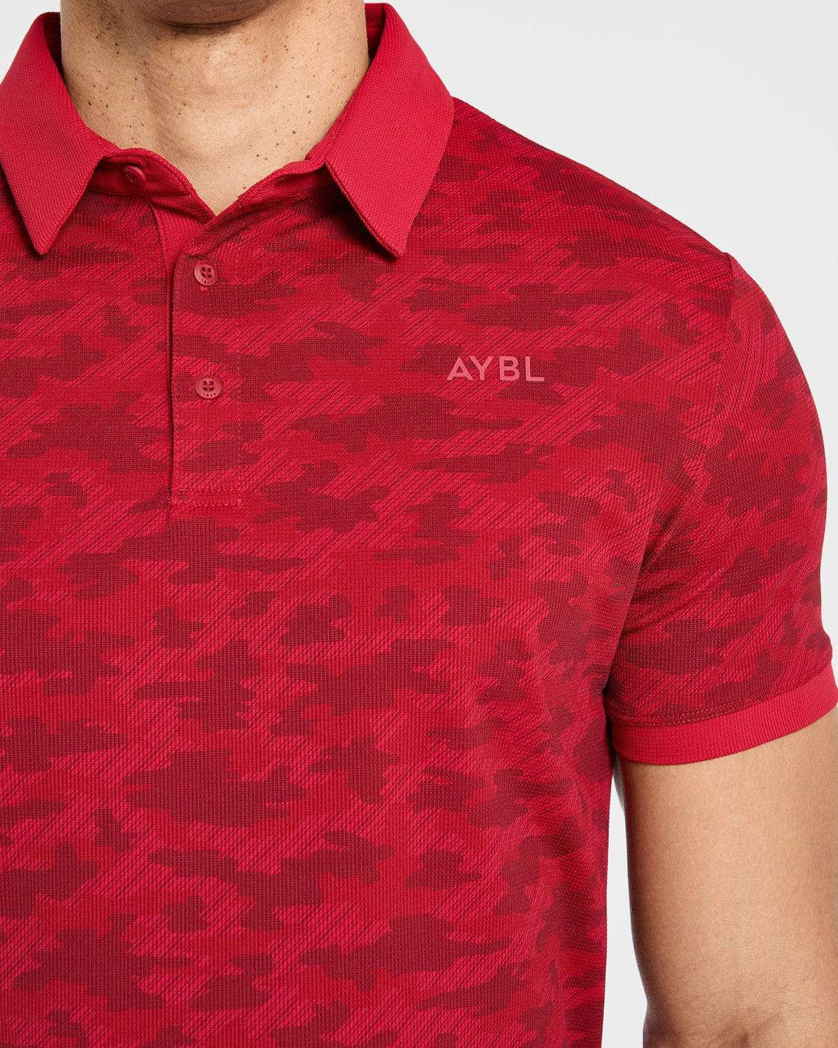 Precision Camo Polo - Muted Rouge