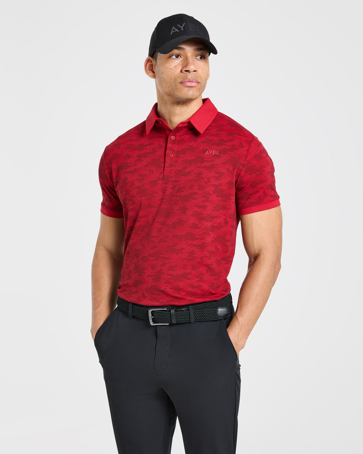 Precision Camo Polo - Muted Rouge