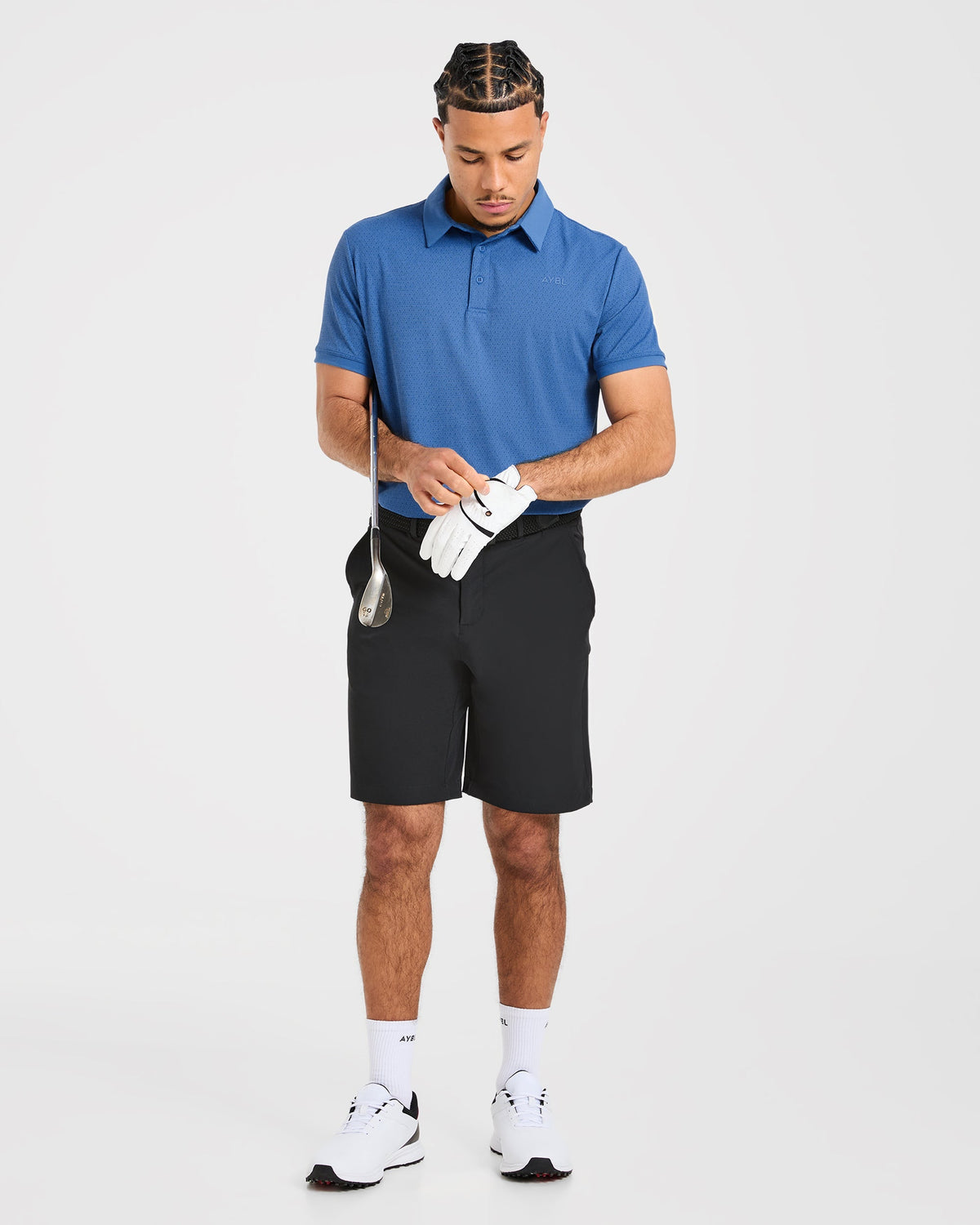 Precision Geometric Polo - Ocean Bleu