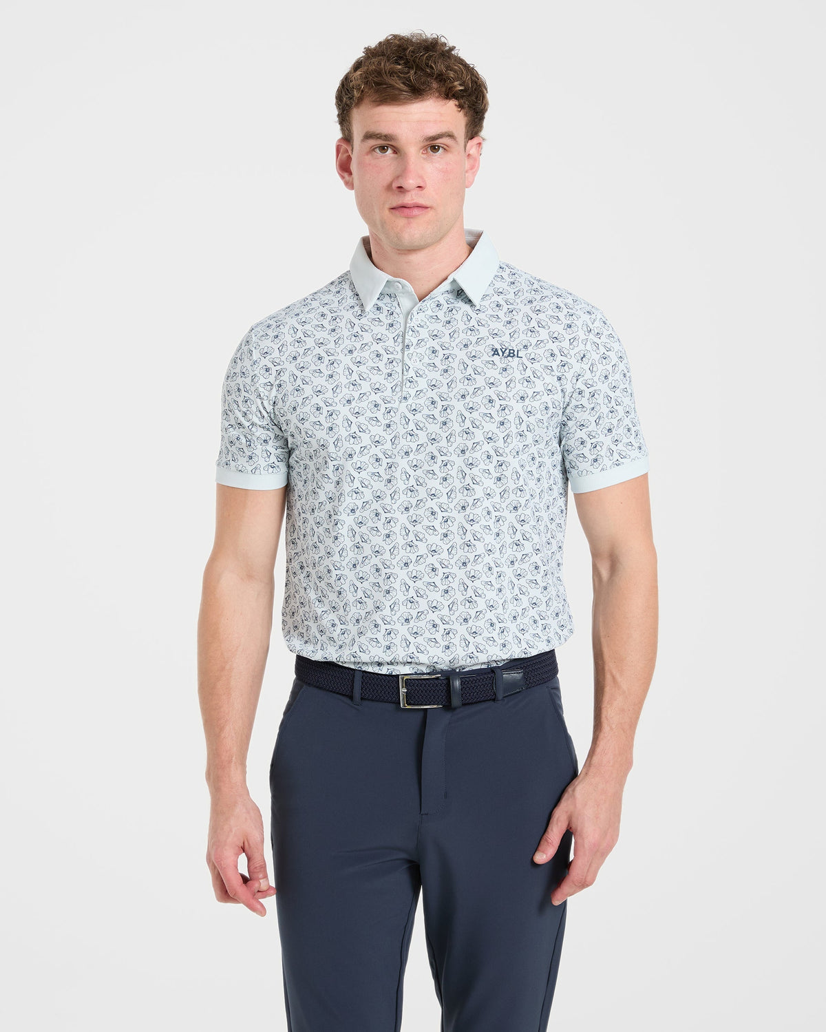 Precision Camellias Polo - Ice Bleu