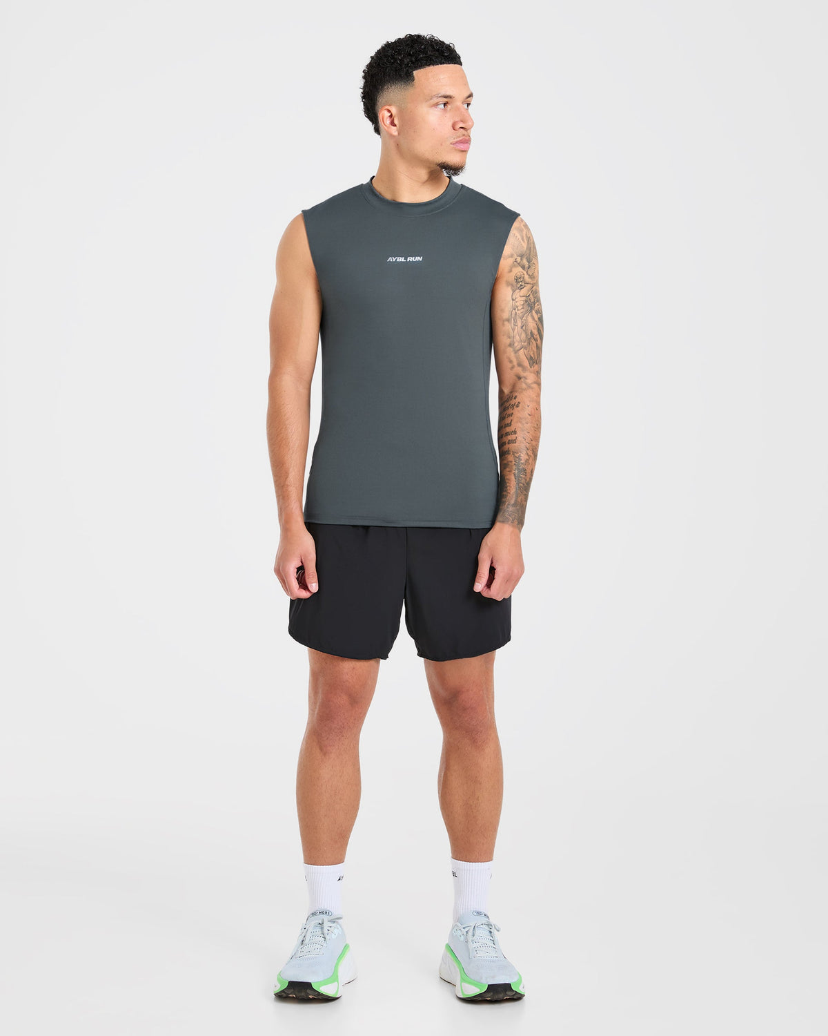Run Slim Tank - Slate Bleu