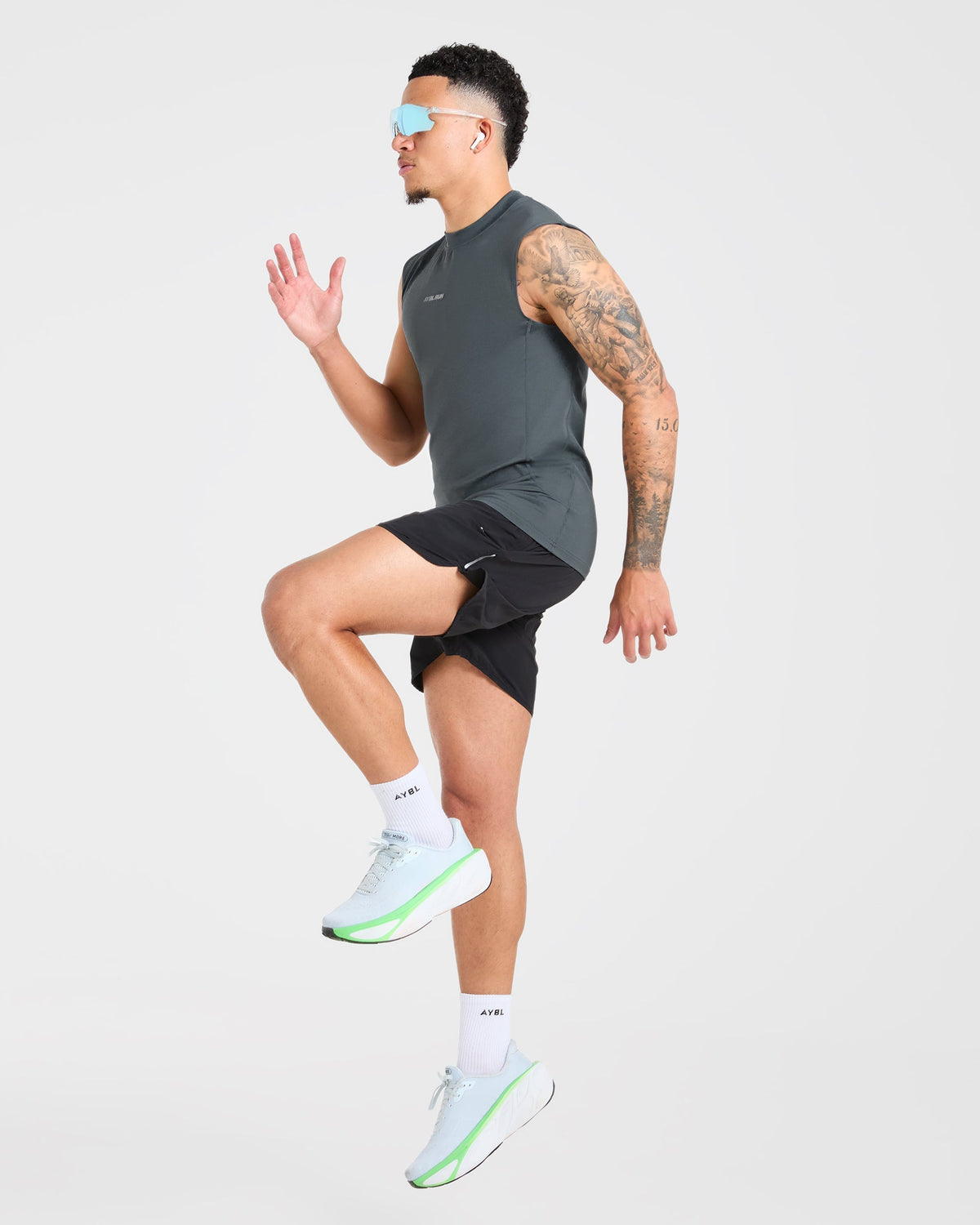 Run Slim Tank - Slate Bleu
