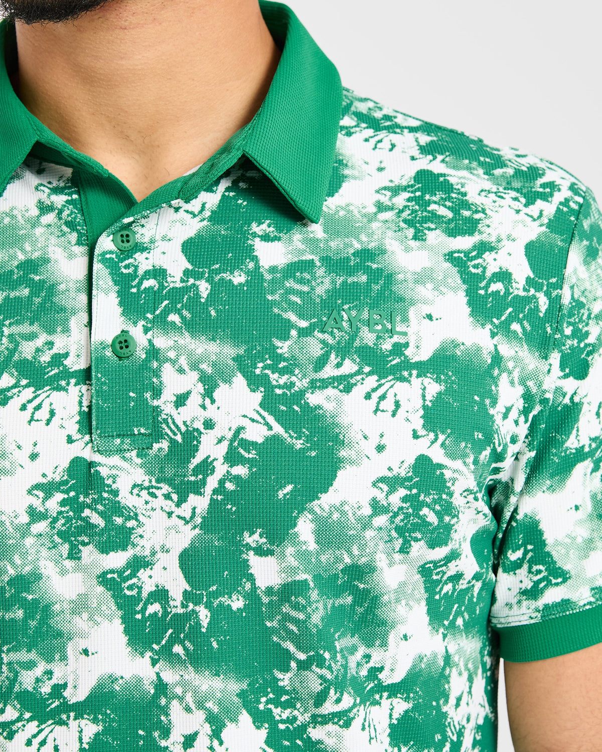 Precision Splatter Polo - Rye Vert/Crème