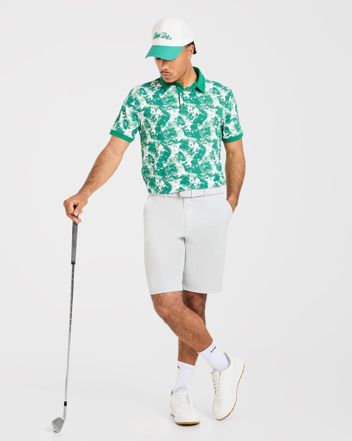 Precision Splatter Polo - Rye Vert/Crème