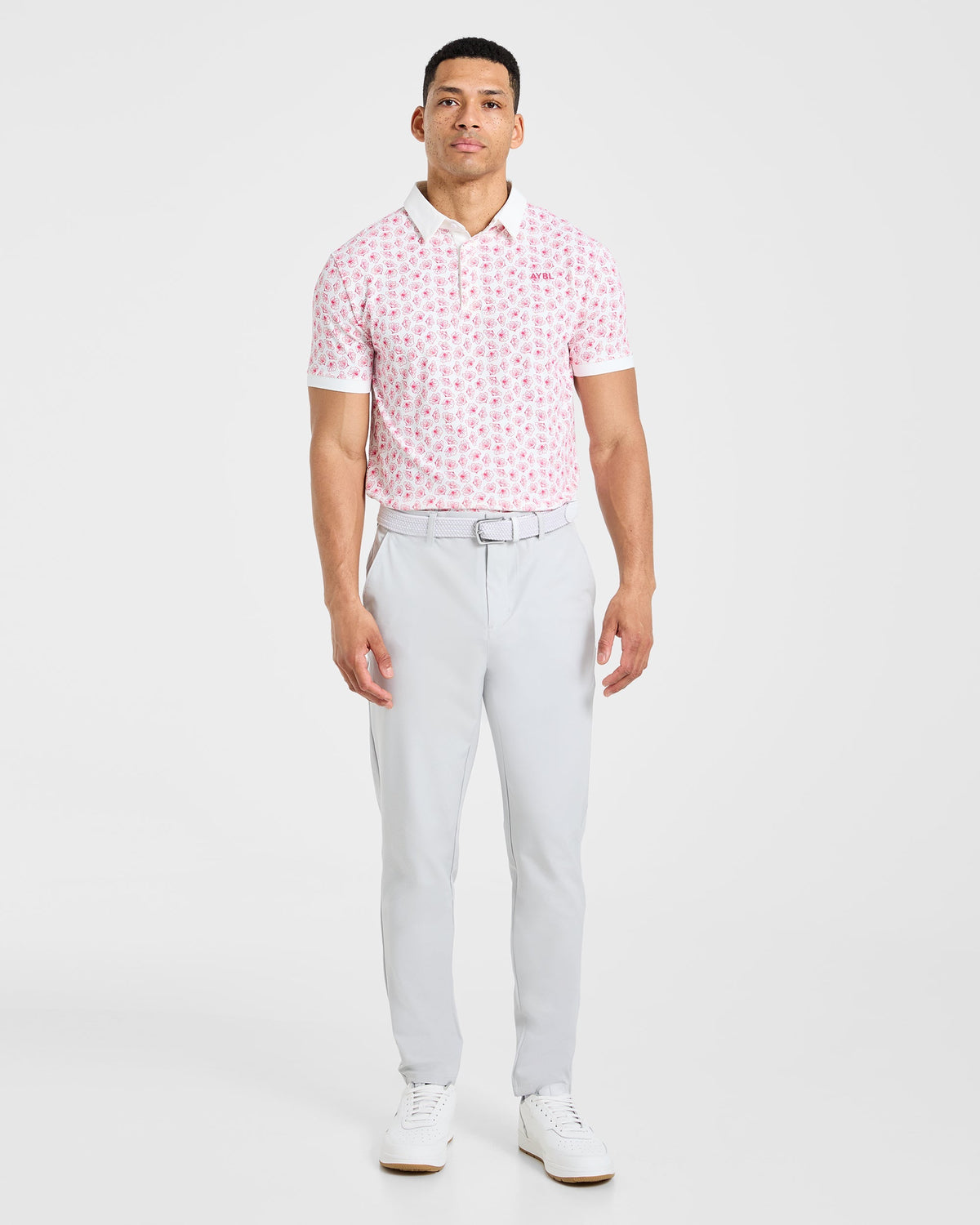 Precision Azalea Polo - Blanc/Azalea Rose