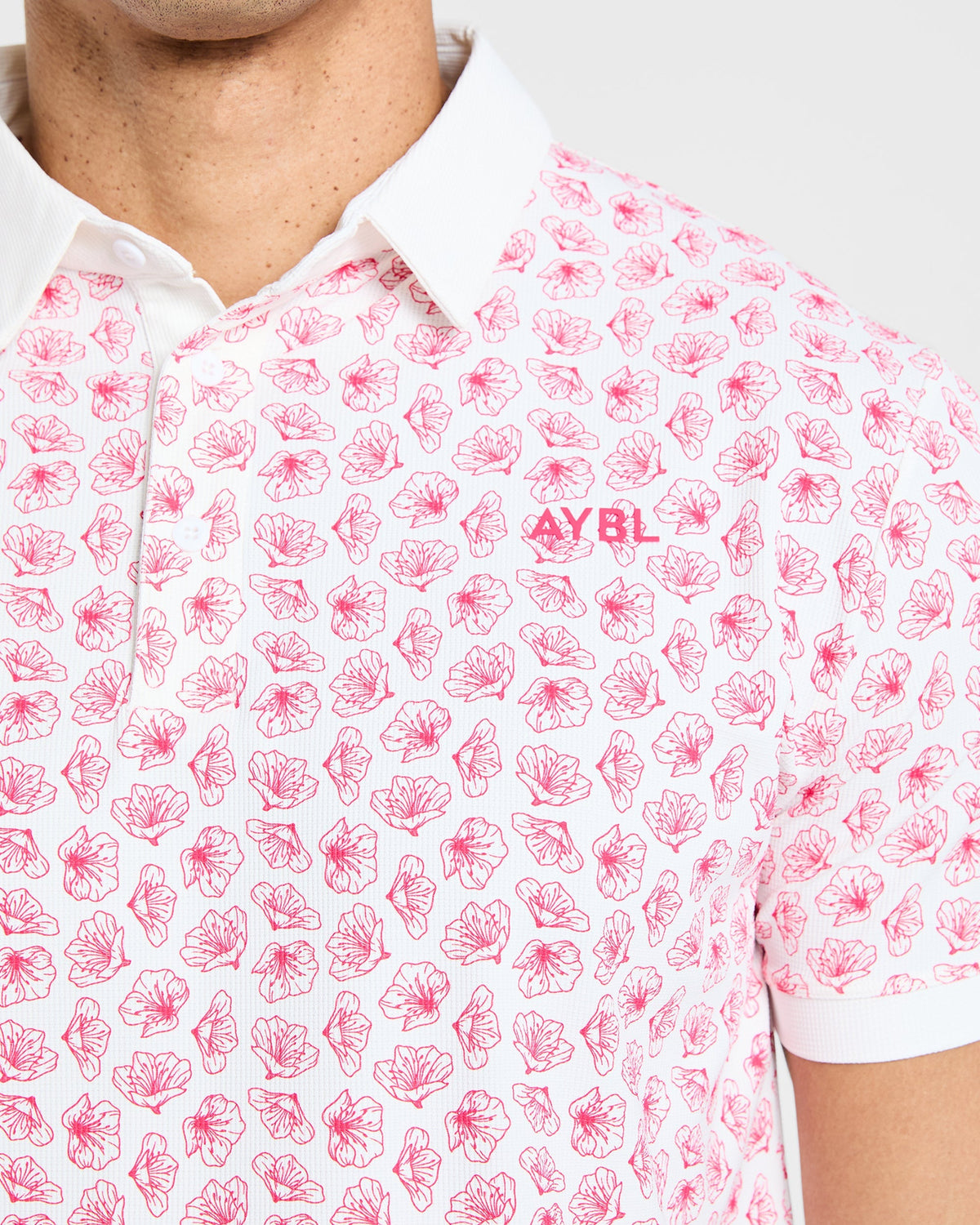 Precision Azalea Polo - Blanc/Azalea Rose