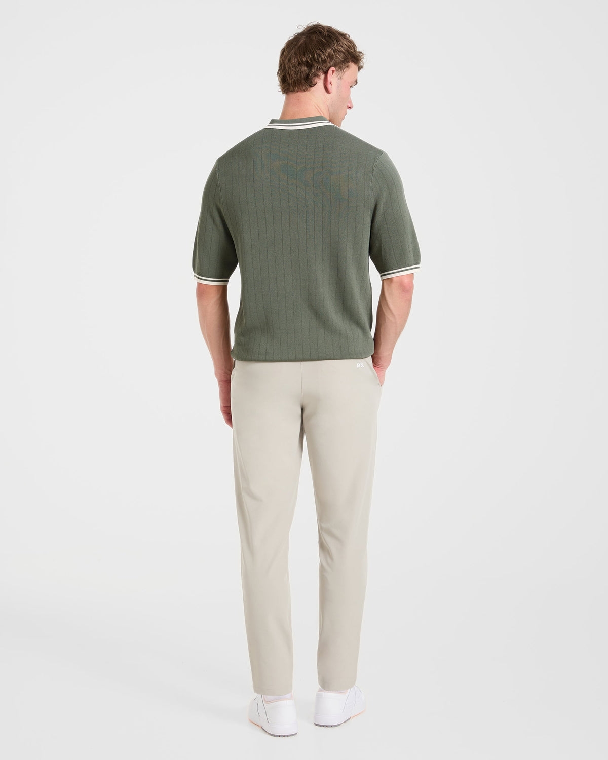Classic Knitted Polo - Hillside Vert
