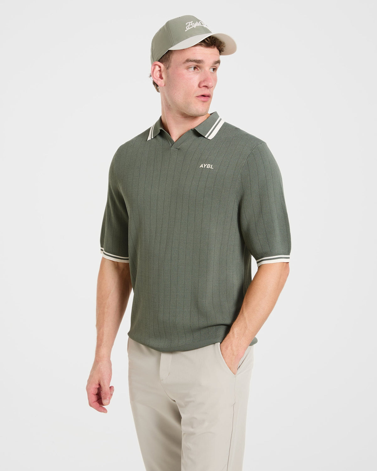 Classic Knitted Polo - Hillside Vert
