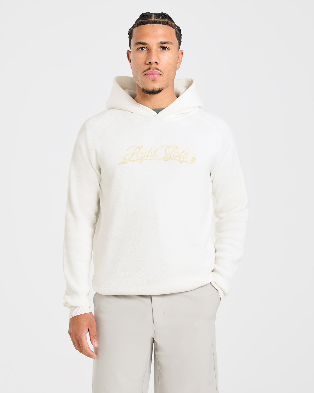 Golf Club Knitted Hoodie - Off Blanc