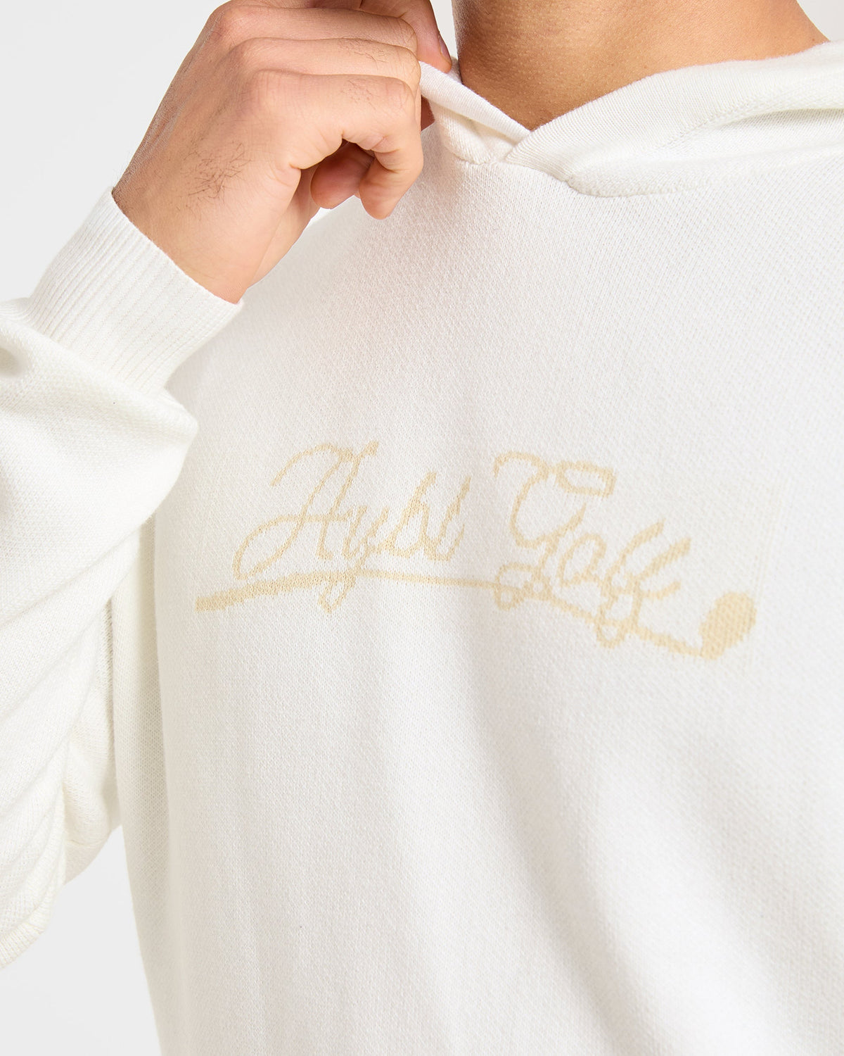 Golf Club Knitted Hoodie - Off Blanc