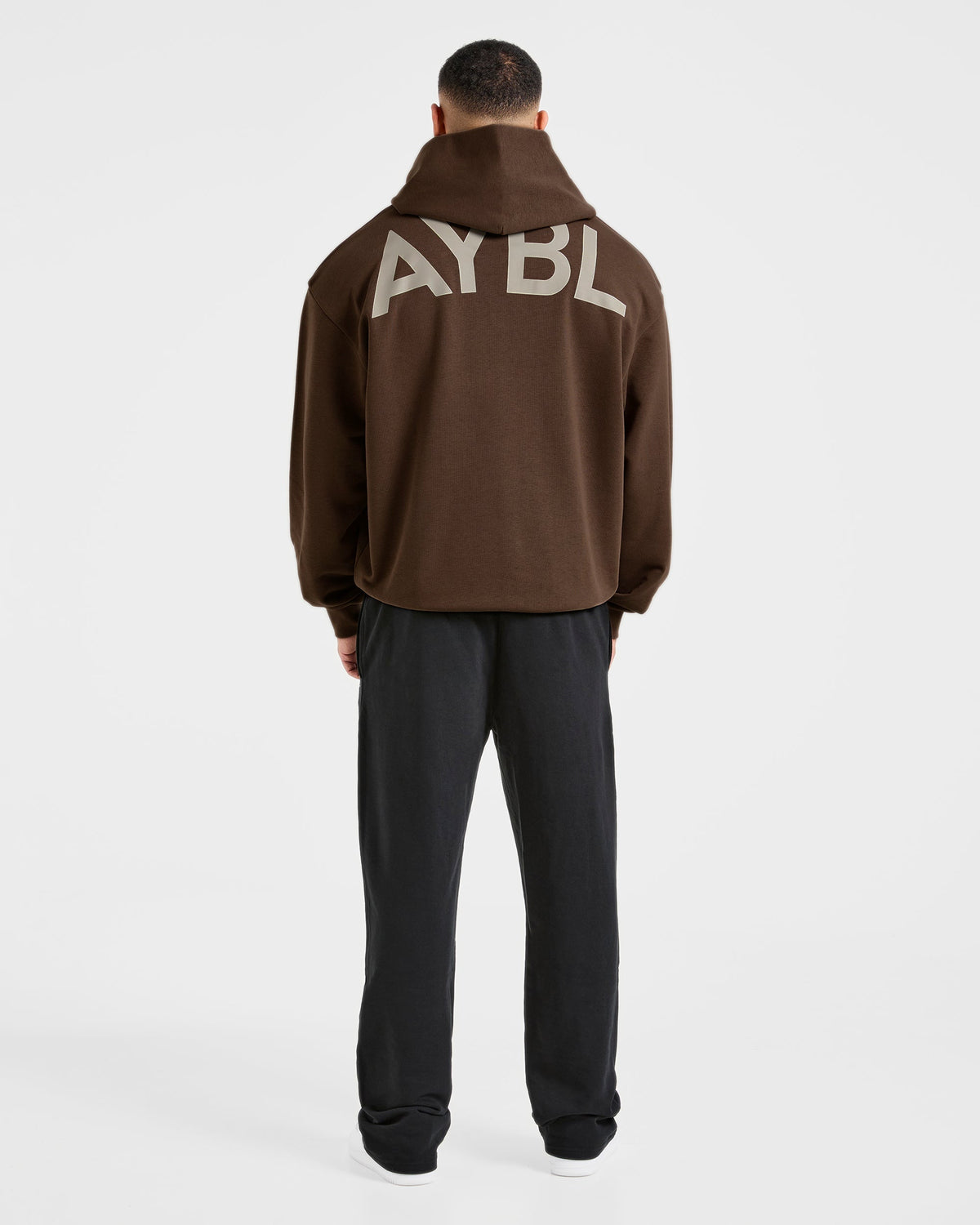 Essential Oversized Graphic Hoodie - Marron