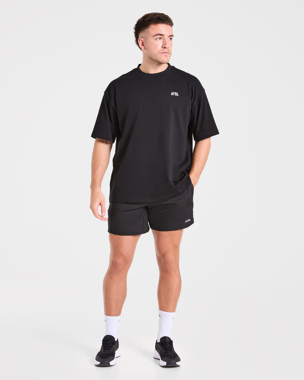Gym Chalk Oversized T Shirt - Noir