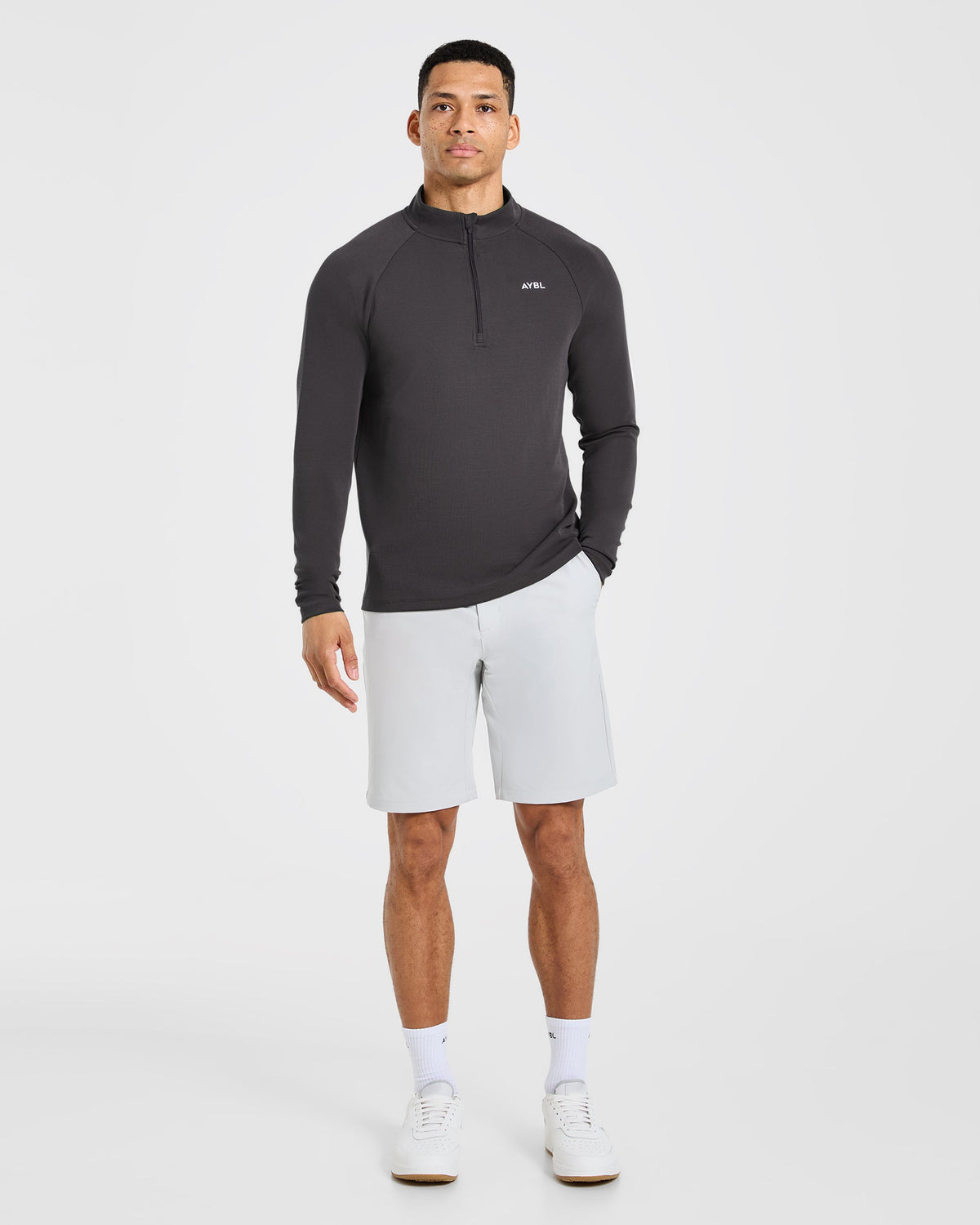 Precision Hybrid 1/4 Zip Pullover - Charcoal