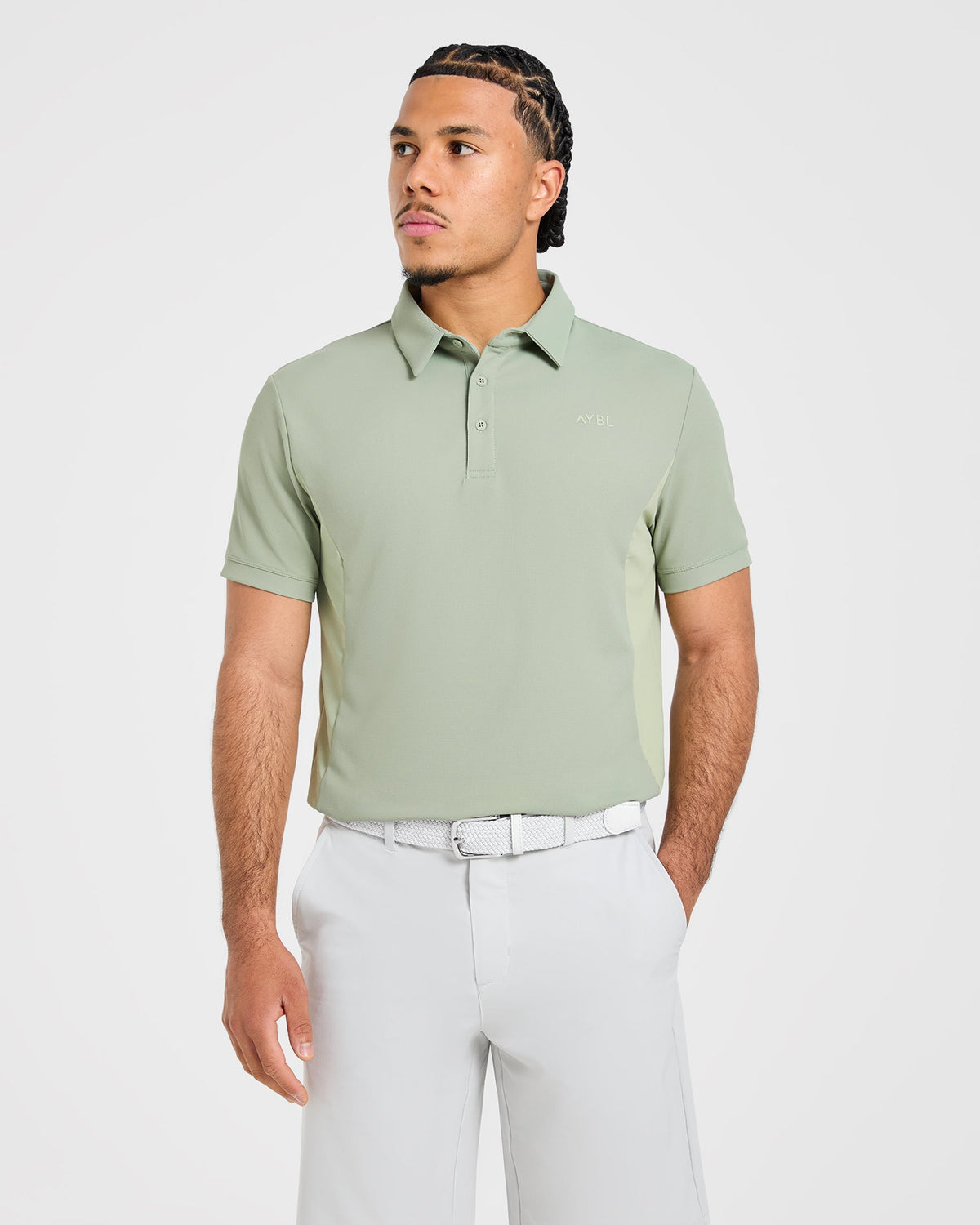Edge Polo - Muted Olive Vert
