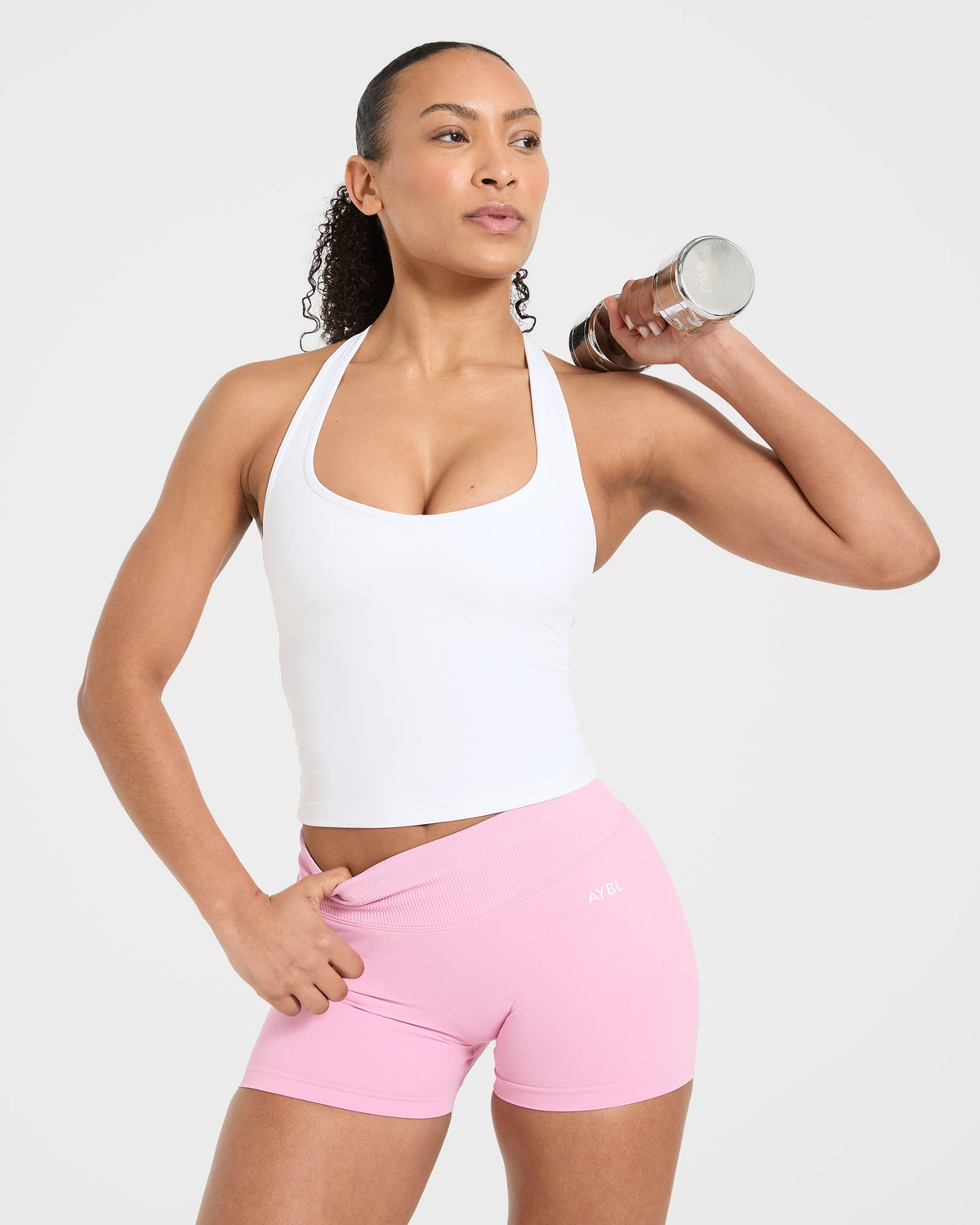 Essential Halterneck Tank Top - Blanc