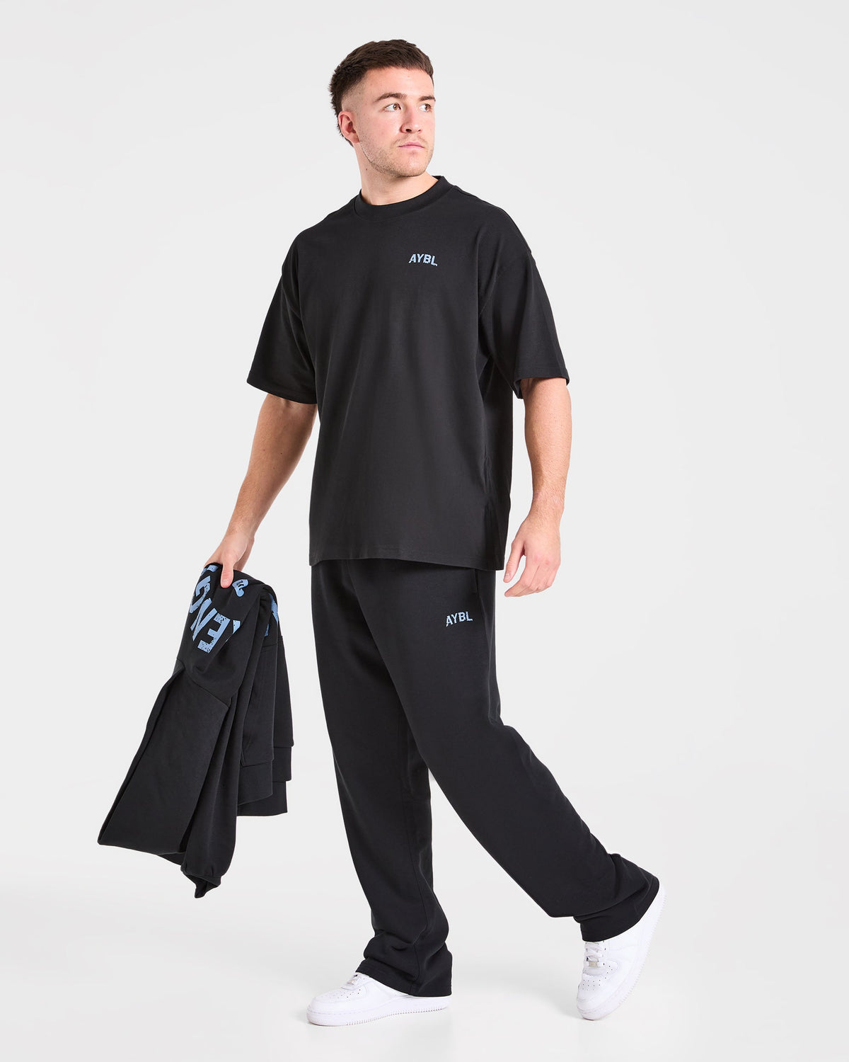 Strength Division Oversized T Shirt - Noir/Bleu
