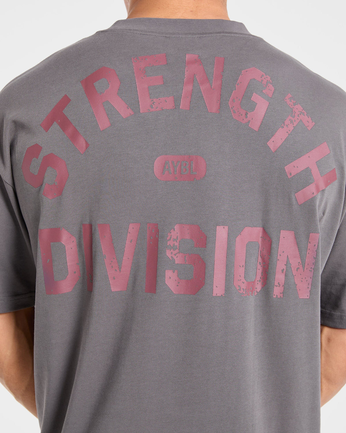 Strength Division Oversized T Shirt - Charcoal/Rouge