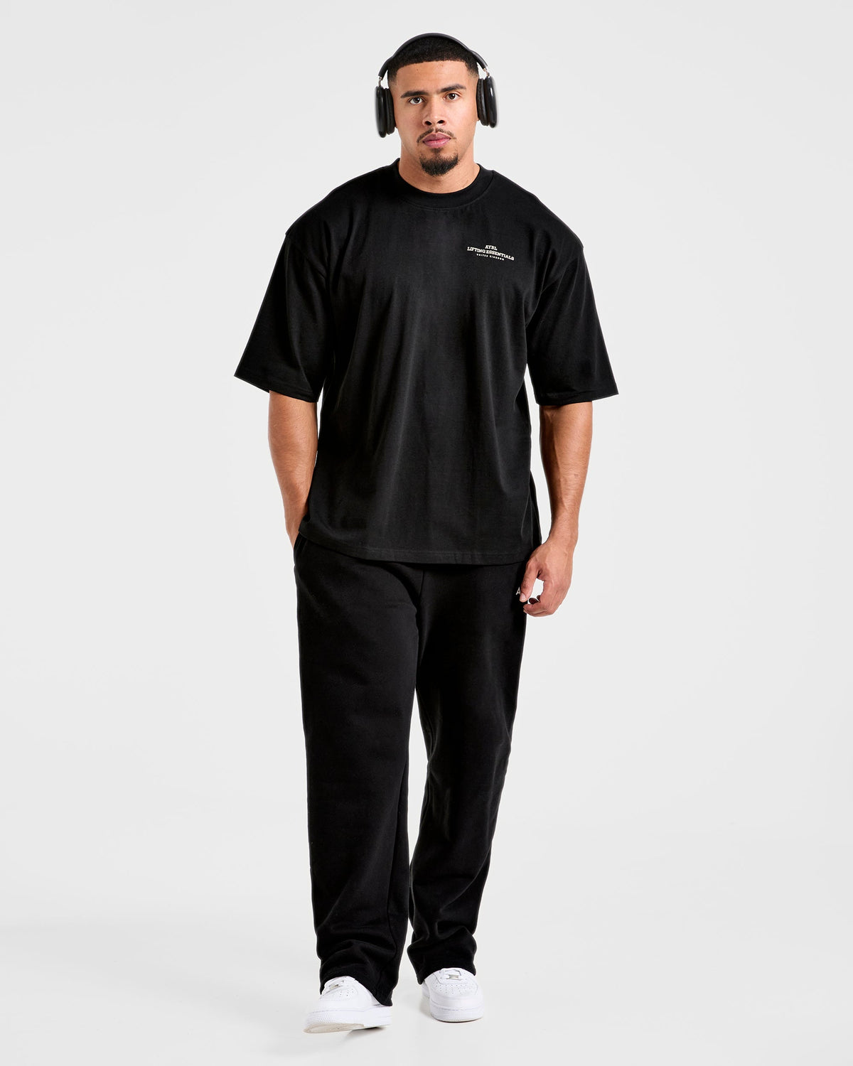 Apex Lifting Essentials Oversized T Shirt - Noir/Crème