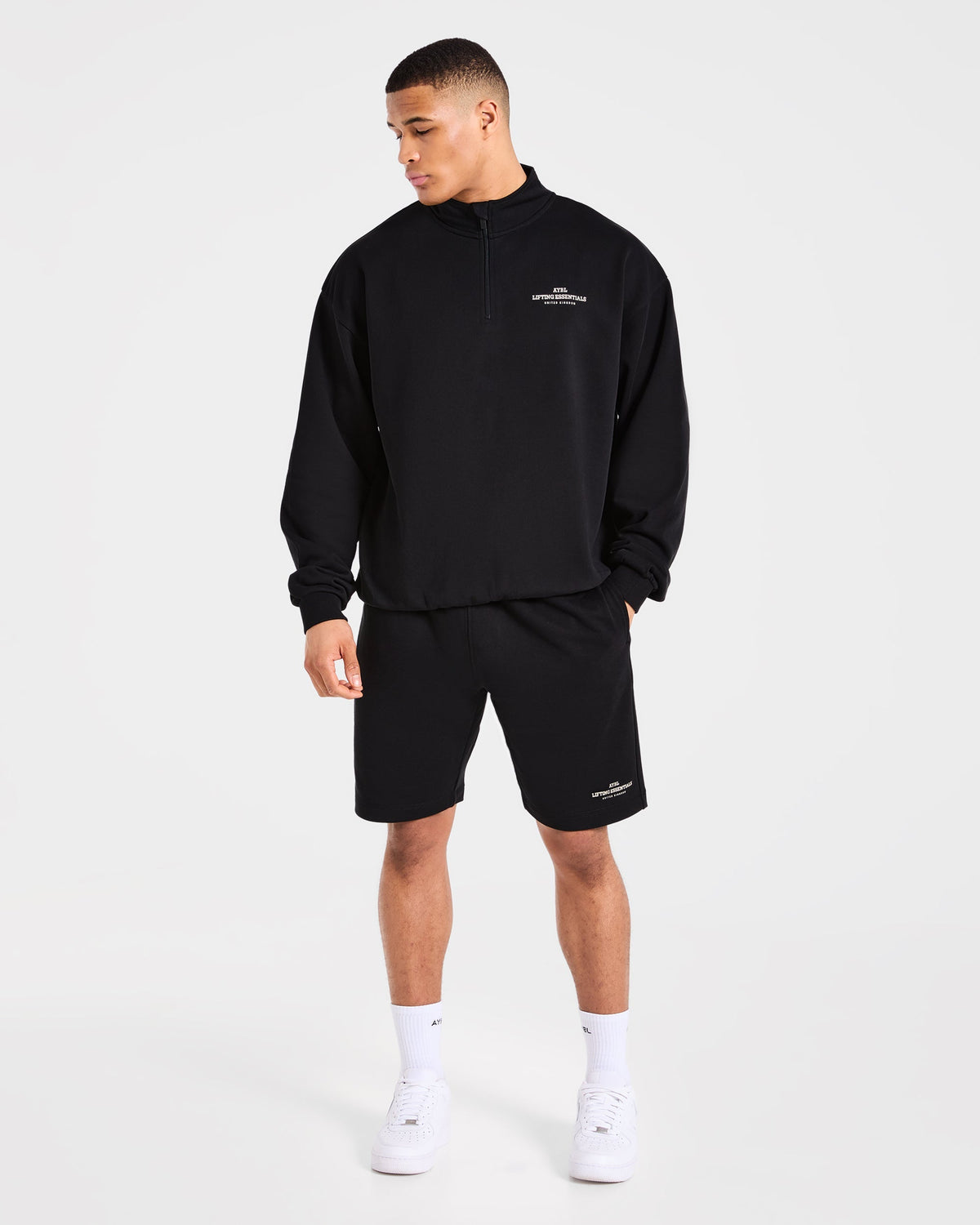 Apex Lifting Essentials 1/4 Zip Pullover - Noir/Crème