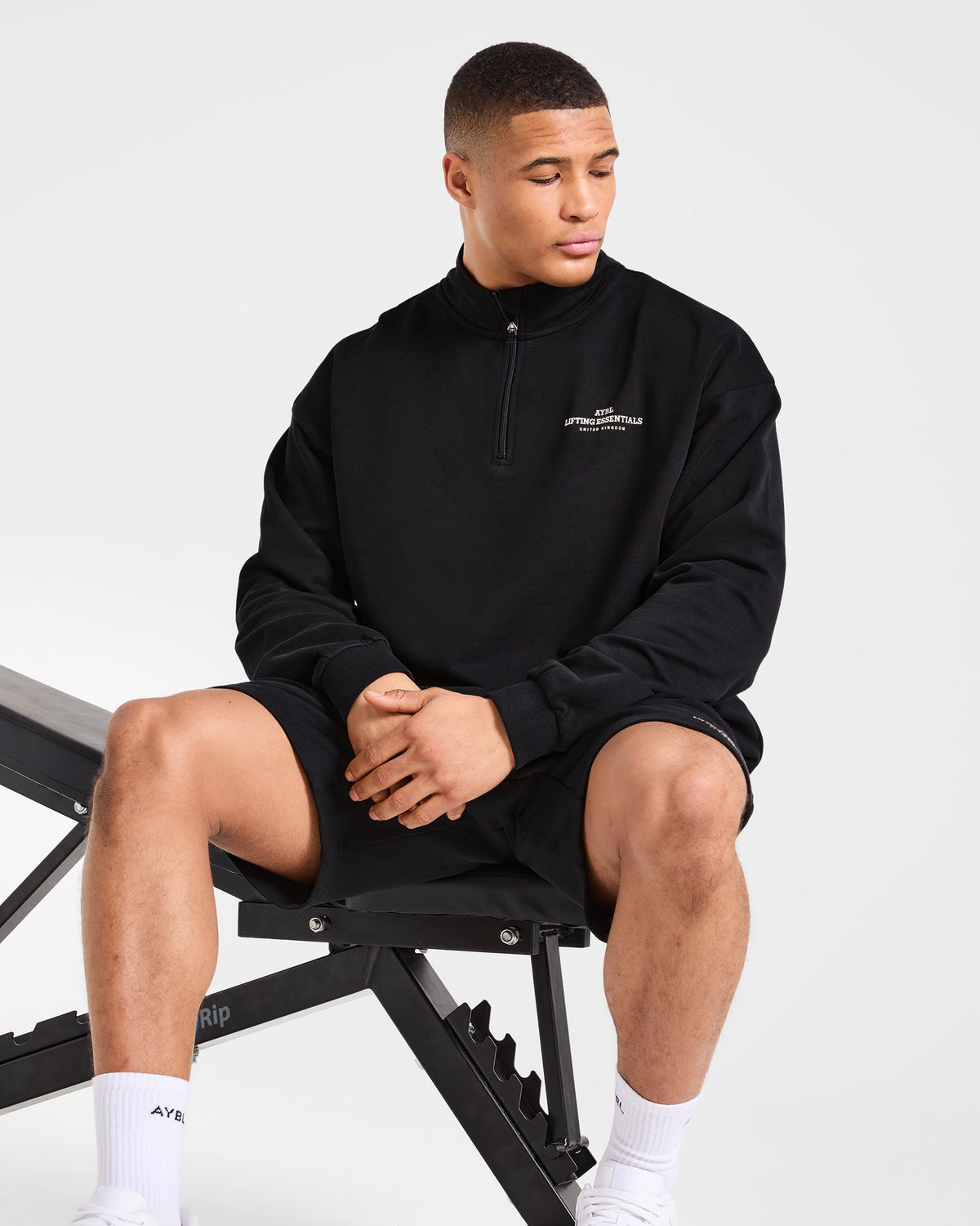 Apex Lifting Essentials 1/4 Zip Pullover - Noir/Crème