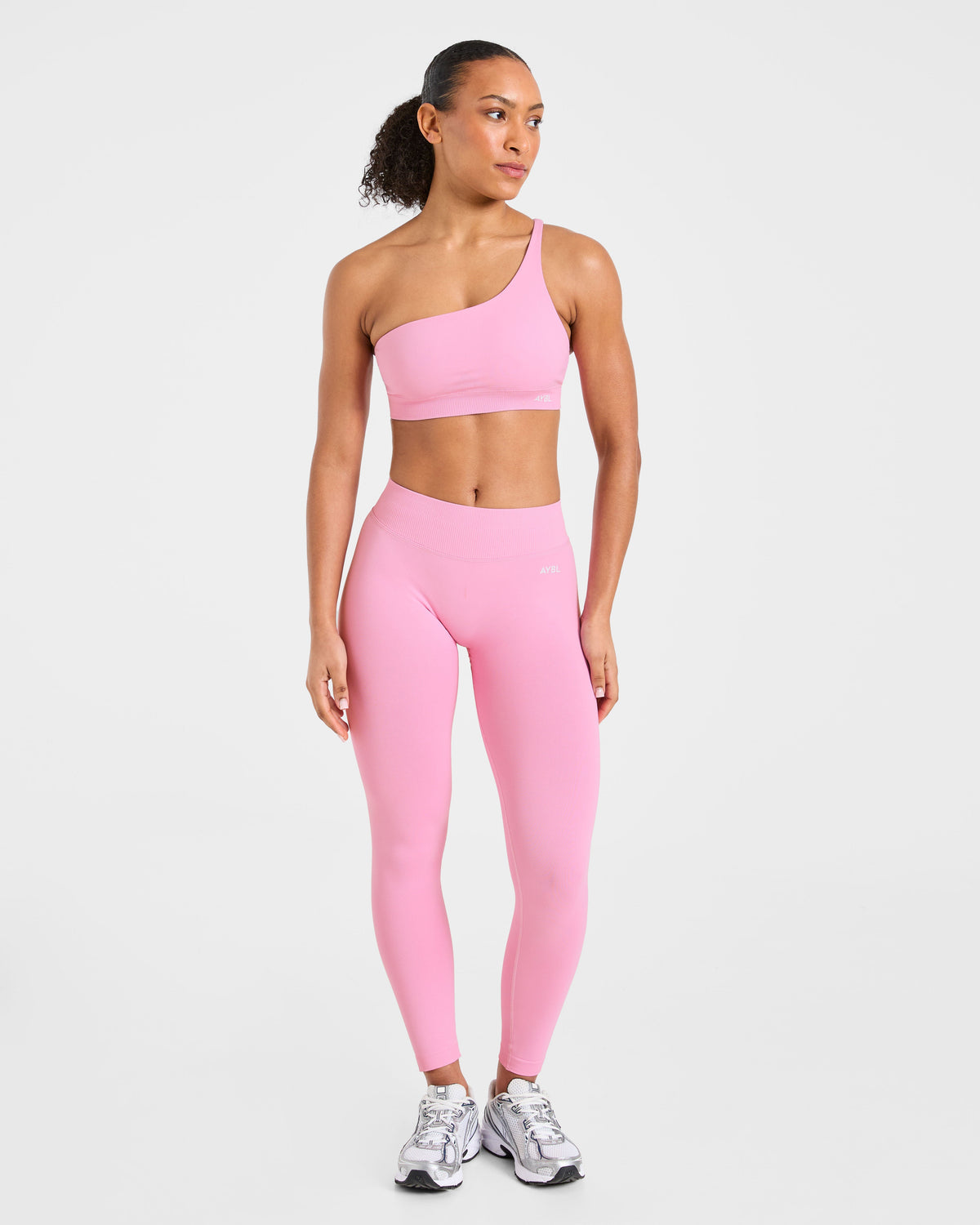 Enhance Seamless One Shoulder Sports Bra - Sugar Rose