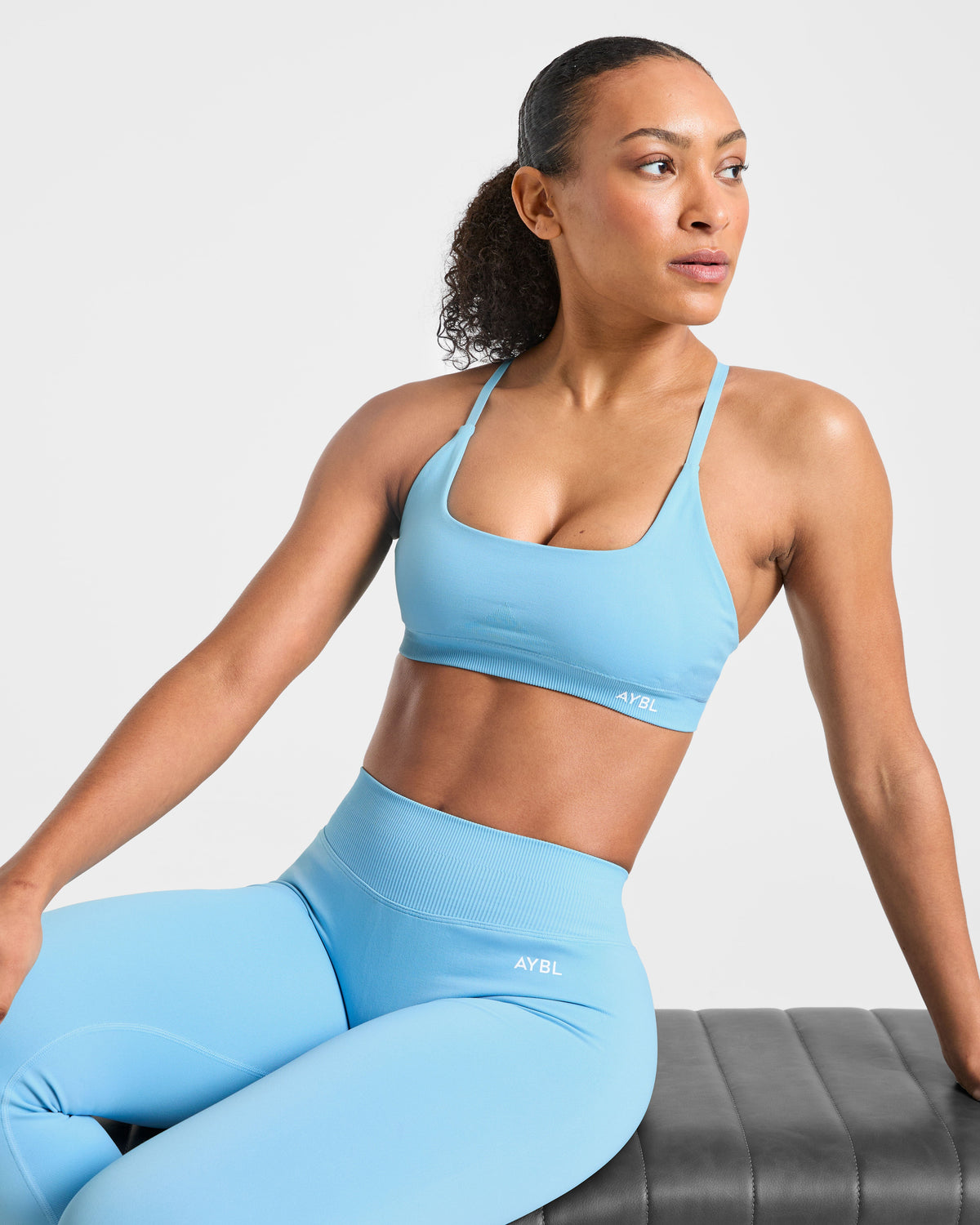 Enhance Seamless Sports Bra - Powder Bleu