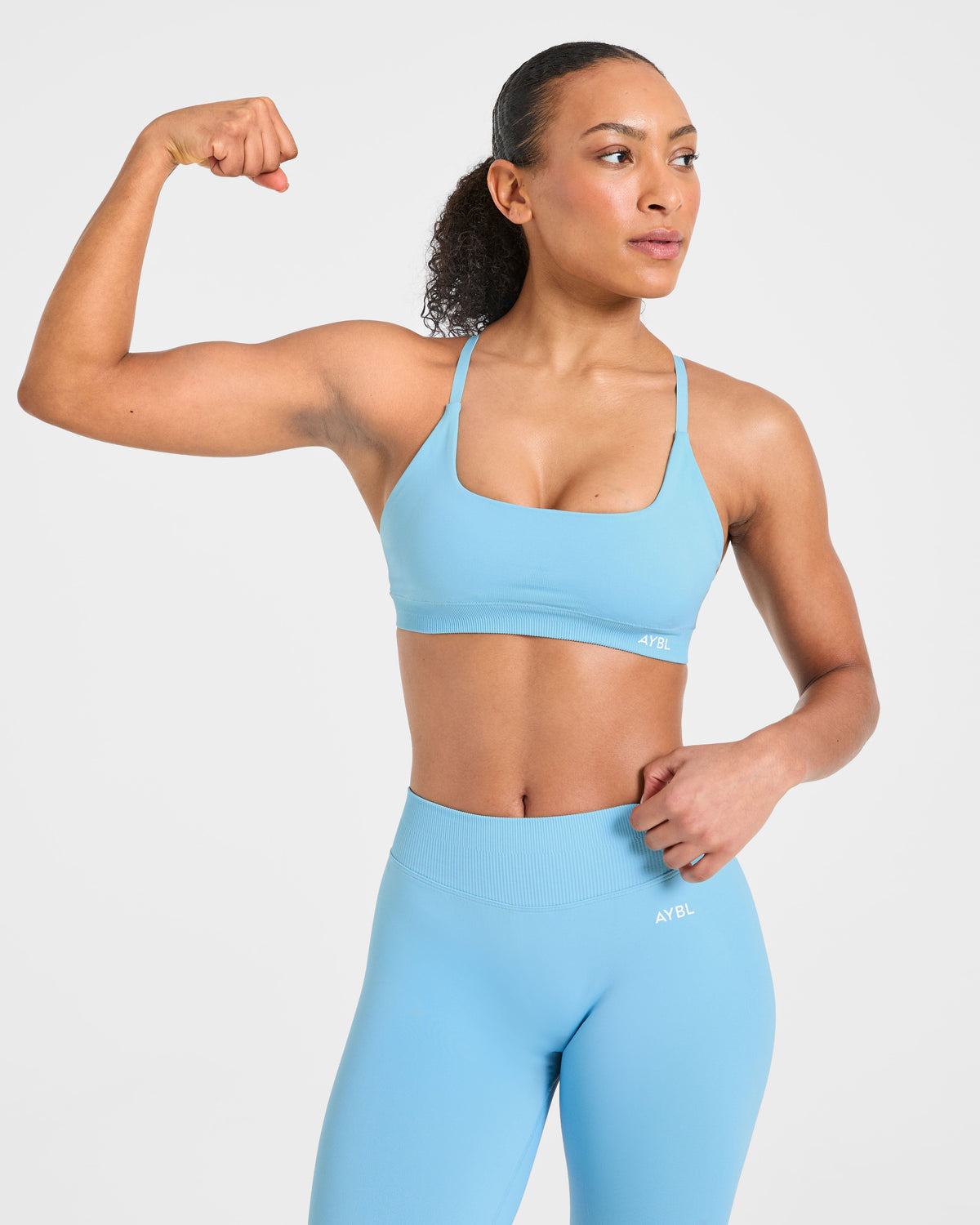 Enhance Seamless Sports Bra - Powder Bleu