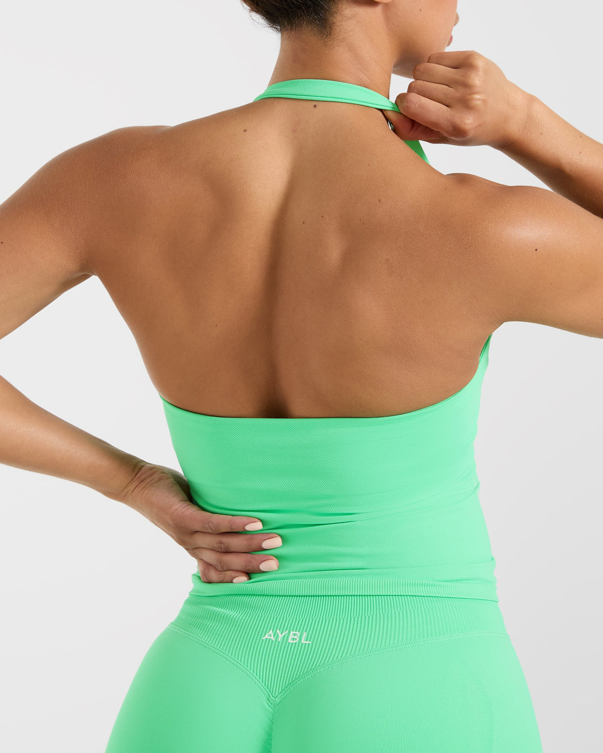 Enhance Seamless Halterneck Top - Mint Vert