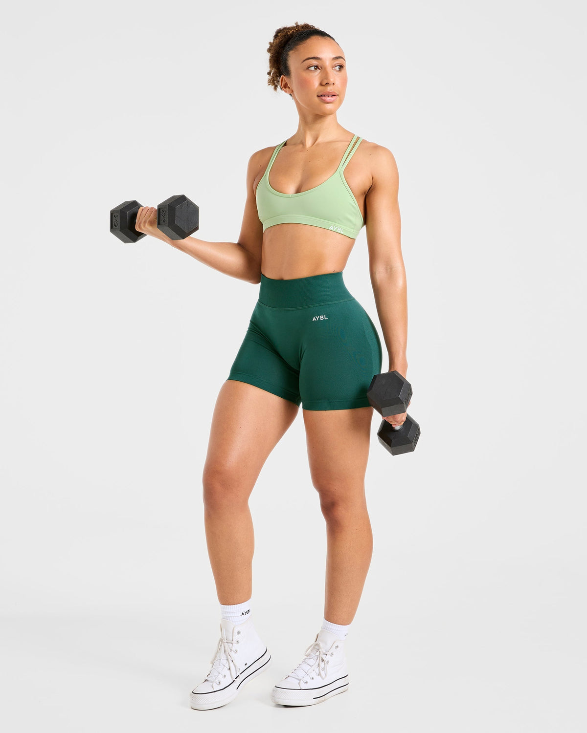 Essential Strappy Sports Bra - Soft Vert