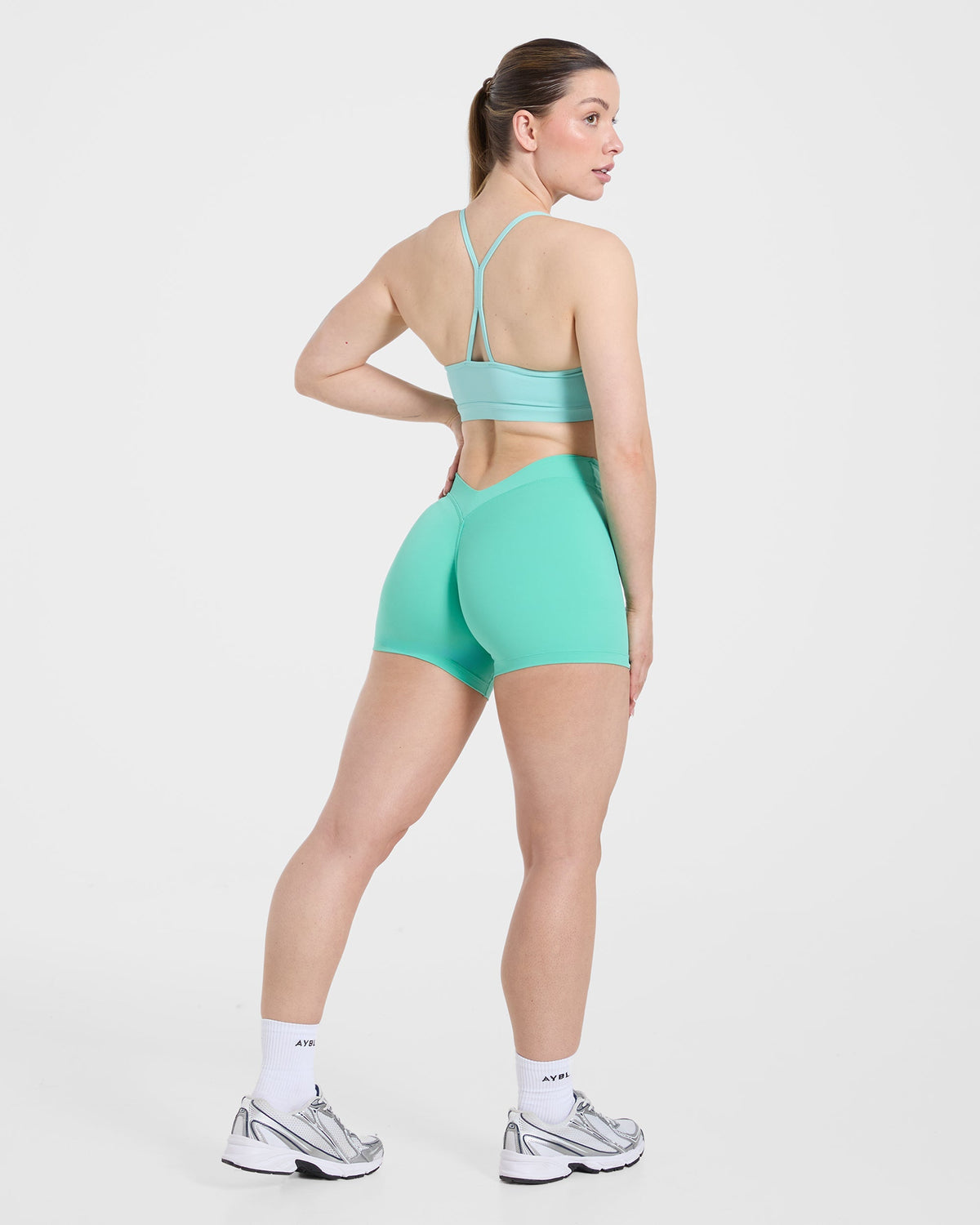 Essential Ruched Sports Bra - Soft Aqua