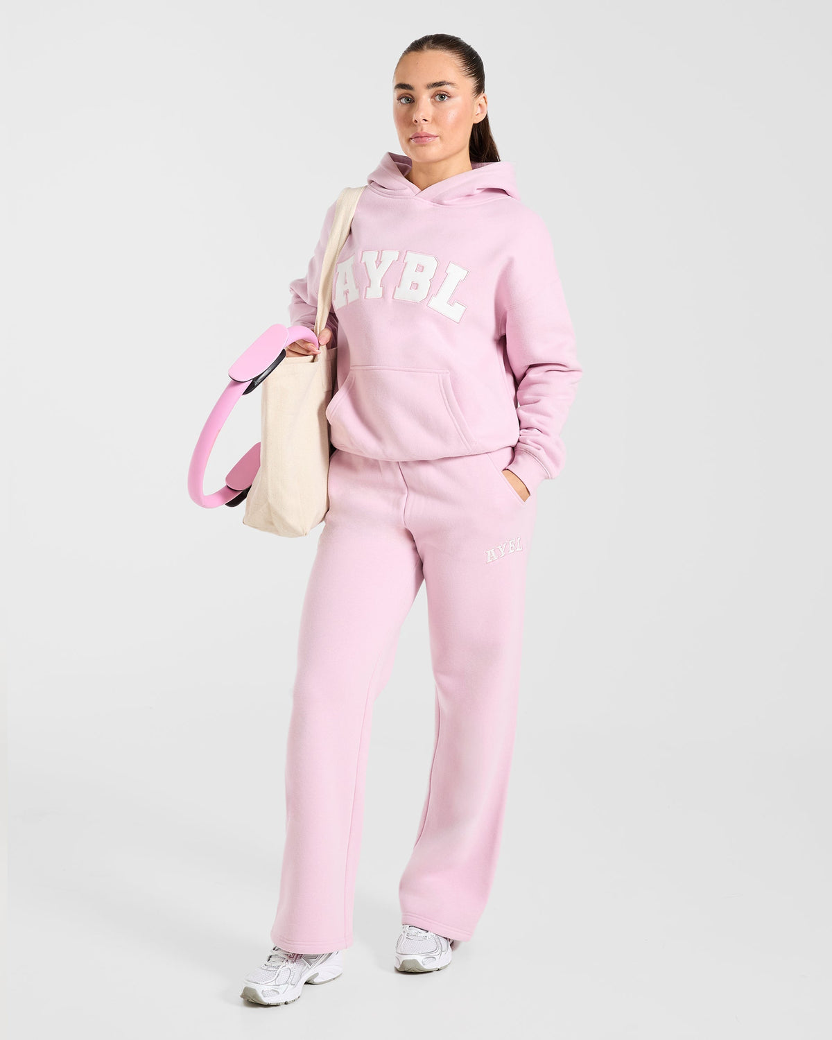 Varsity 2.0 Oversized Straight Leg Joggers - Iced Rose