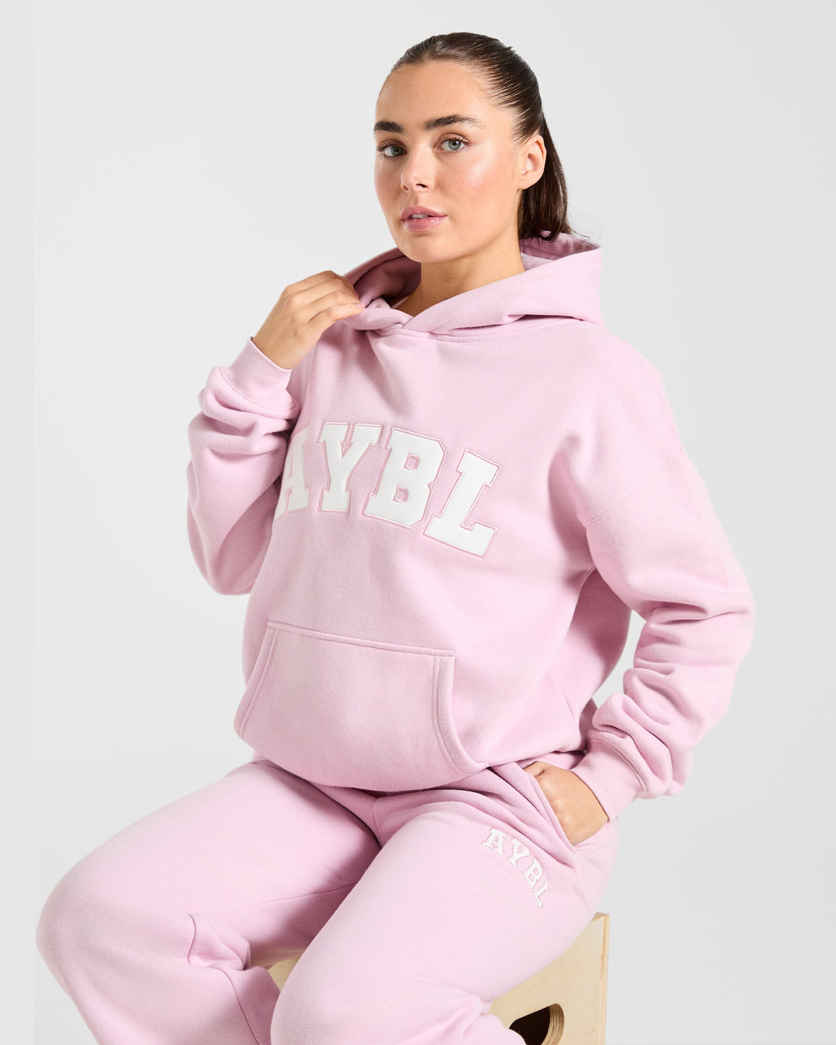 Varsity 2.0 Oversized Hoodie - Iced Rose