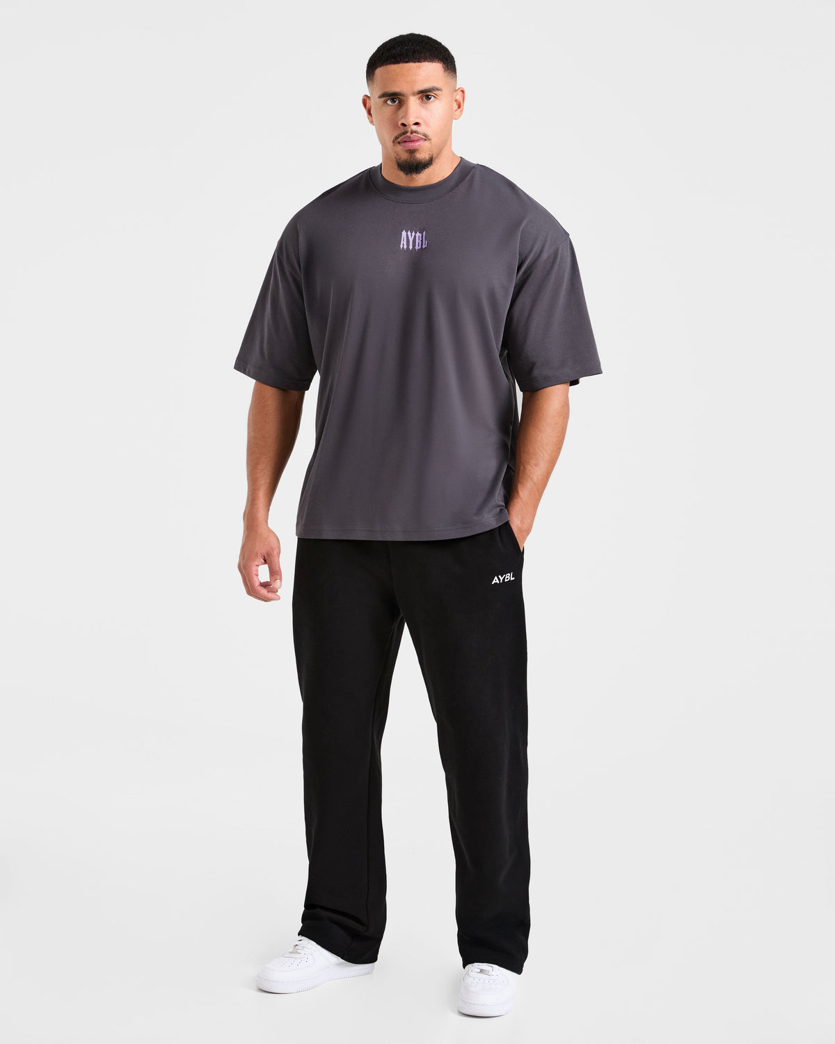 Hunt Your Goals Oversized T Shirt - Deep Charcoal