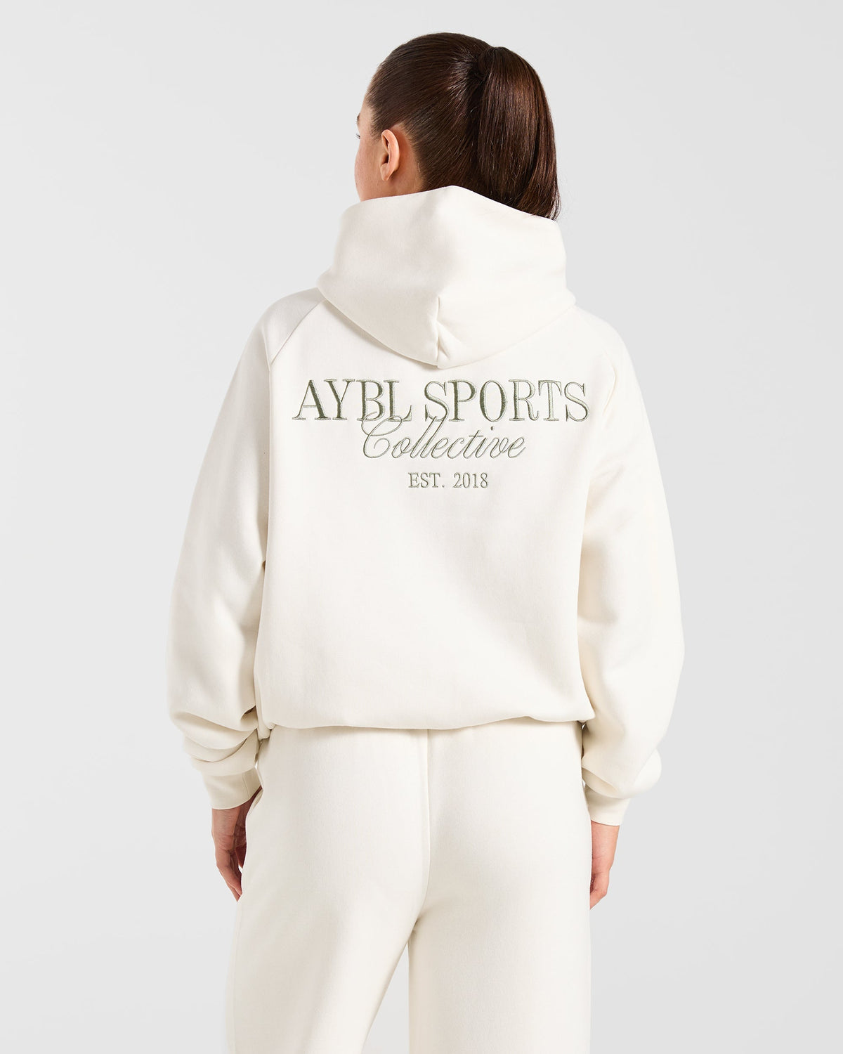 Sports Collective Oversized Hoodie - Off Off Blanc/Vert