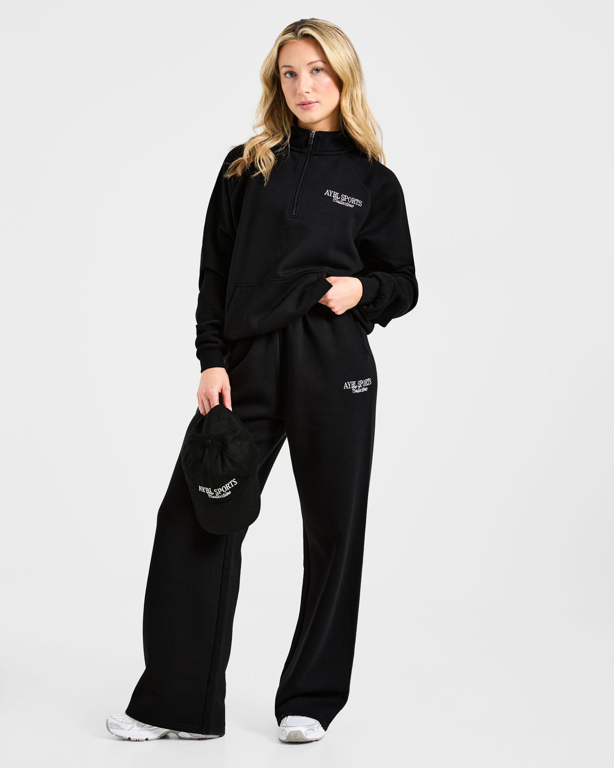 Sports Collective Oversized 1/4 Zip Pullover - Noir