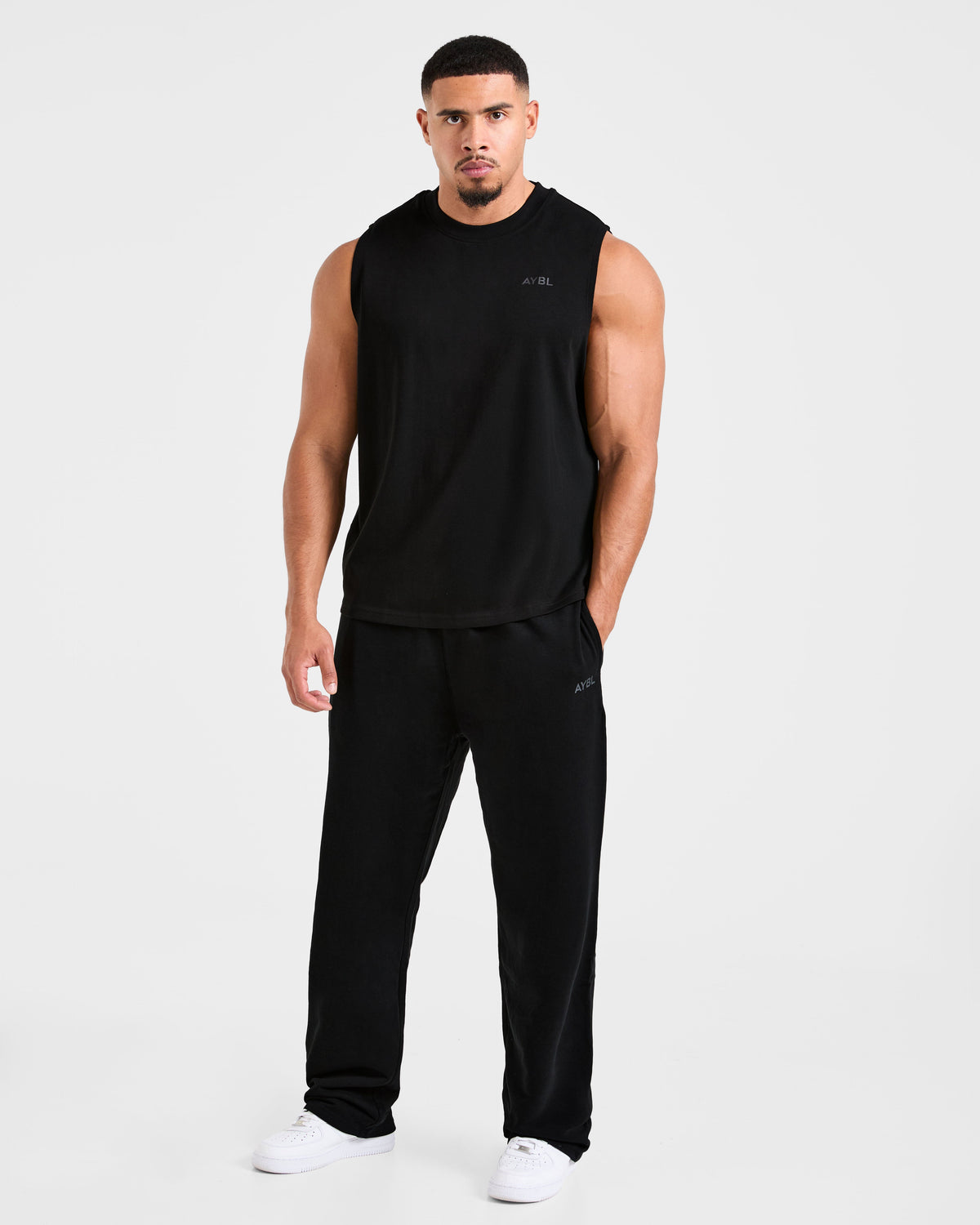 Essential Oversized Graphic Tank - Noir