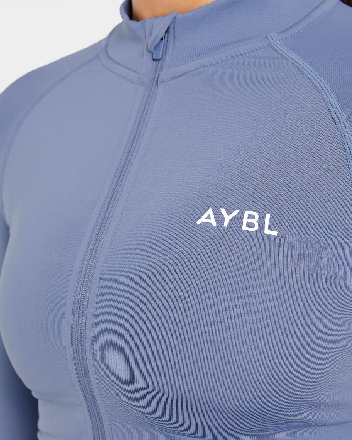 Empower Seamless Full Zip Jacket - Slate Bleu