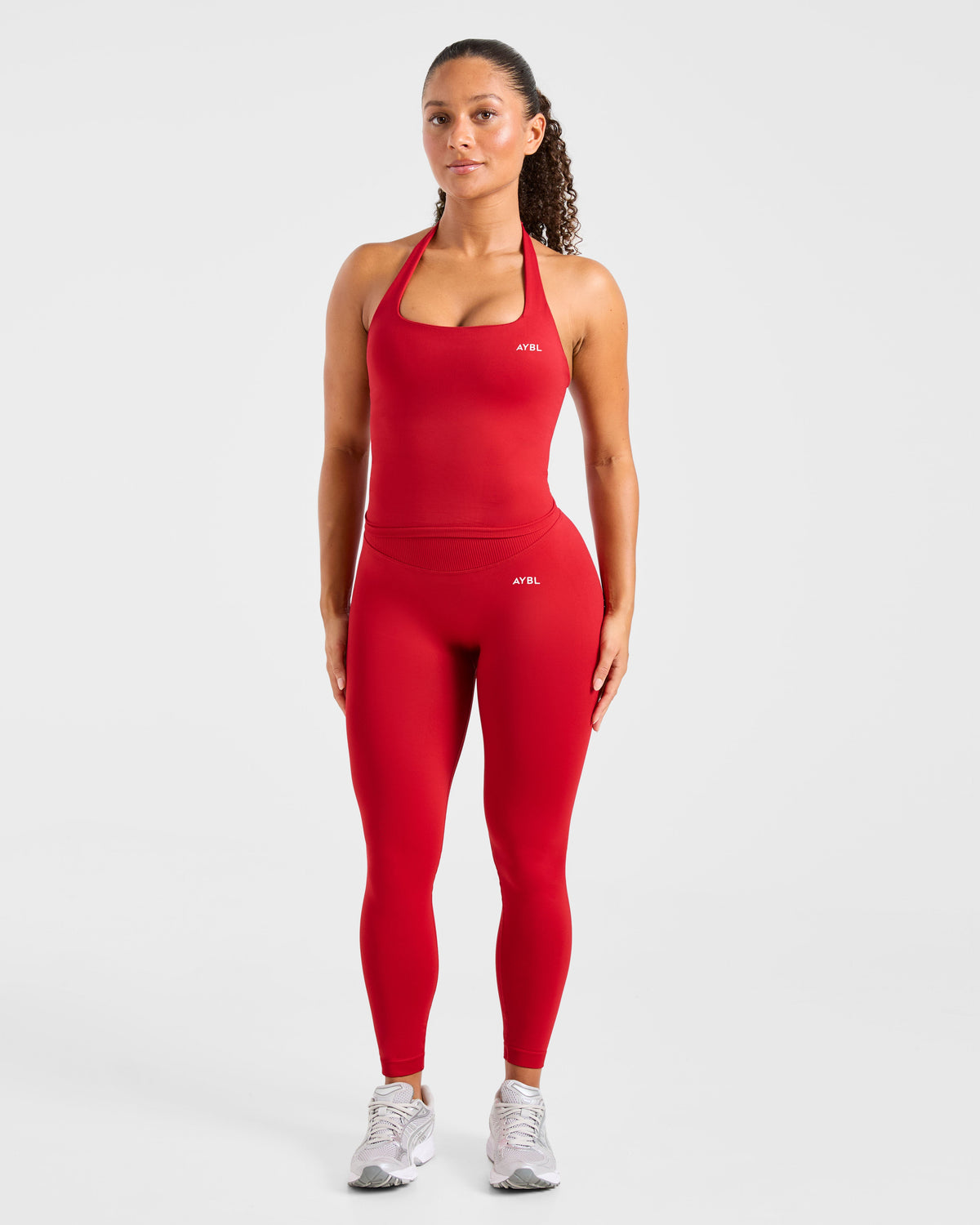 Enhance Seamless Halterneck Top - Rouge