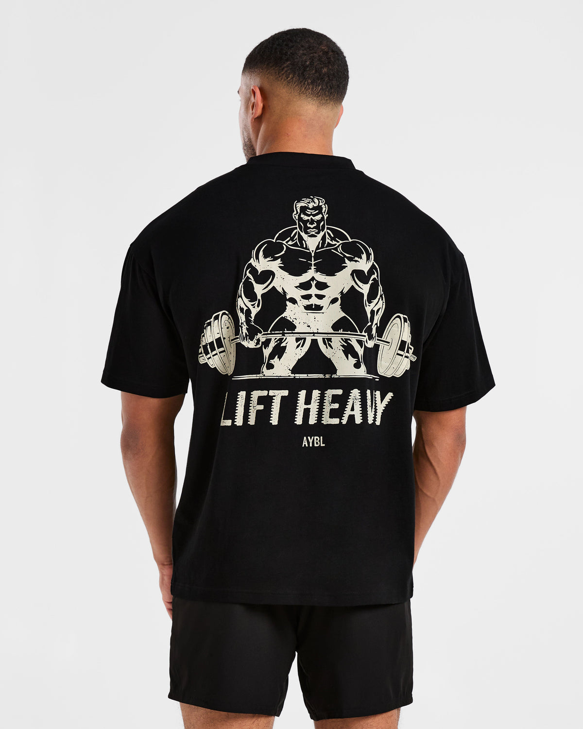 Lift Heavy Oversized T Shirt - Noir/Off Blanc