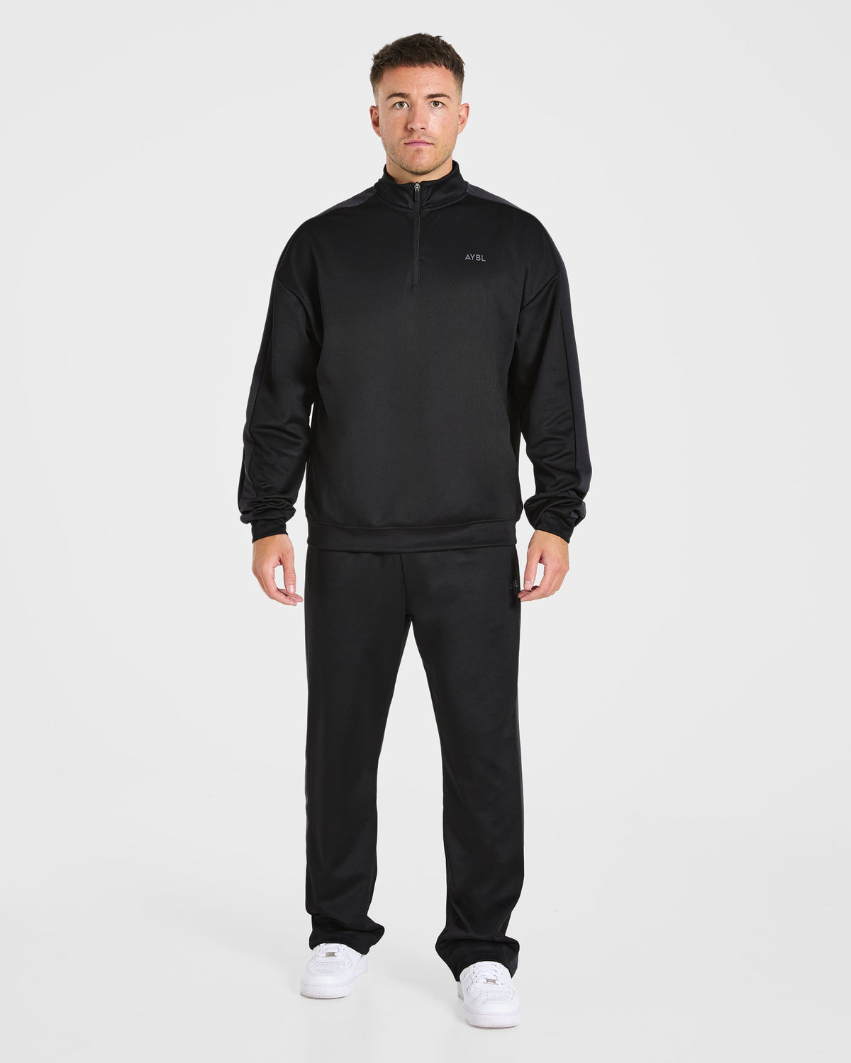 Classic Track 1/4 Zip Pullover - Noir/Charcoal