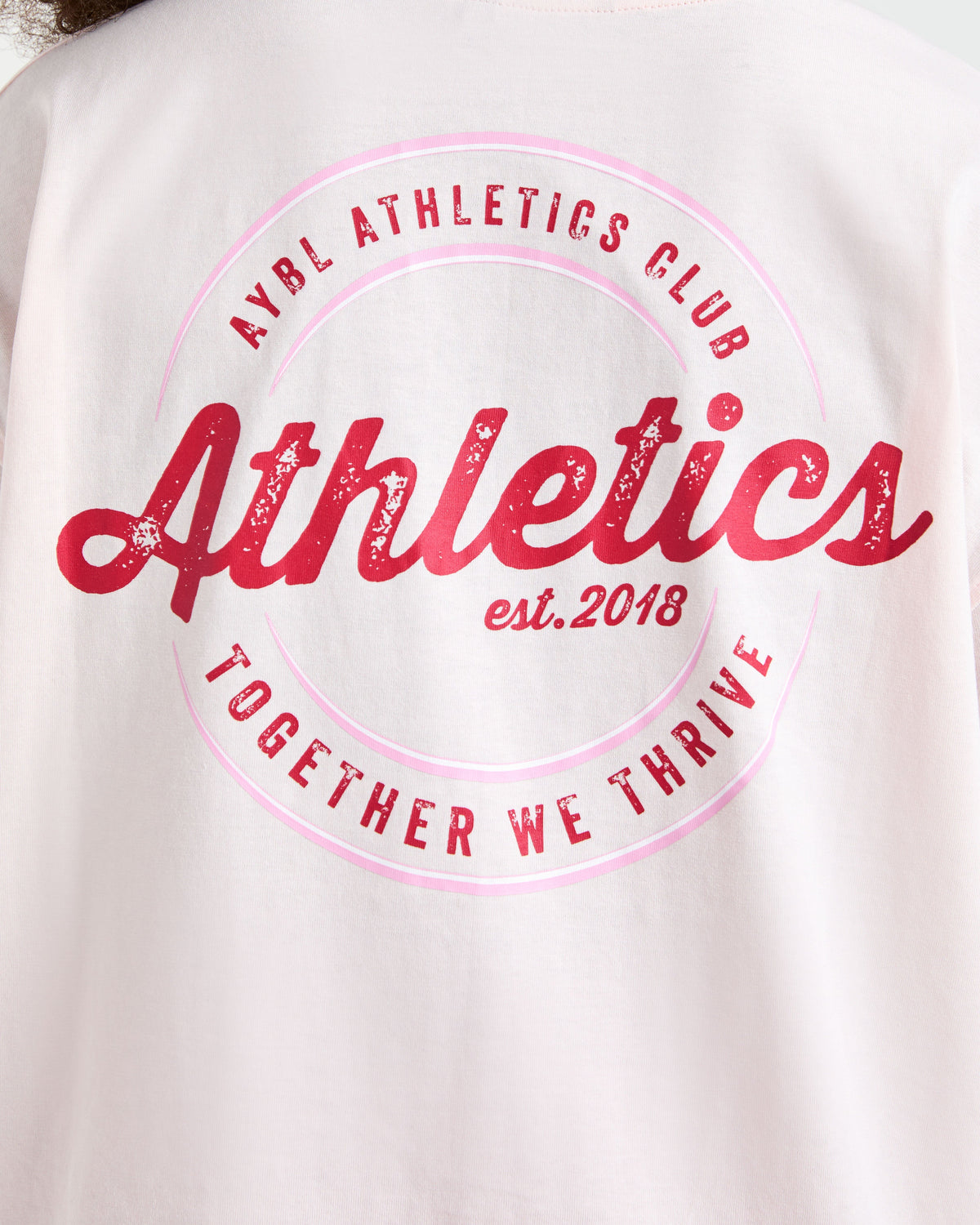 Retro Athletics Club Oversized T Shirt - Rose