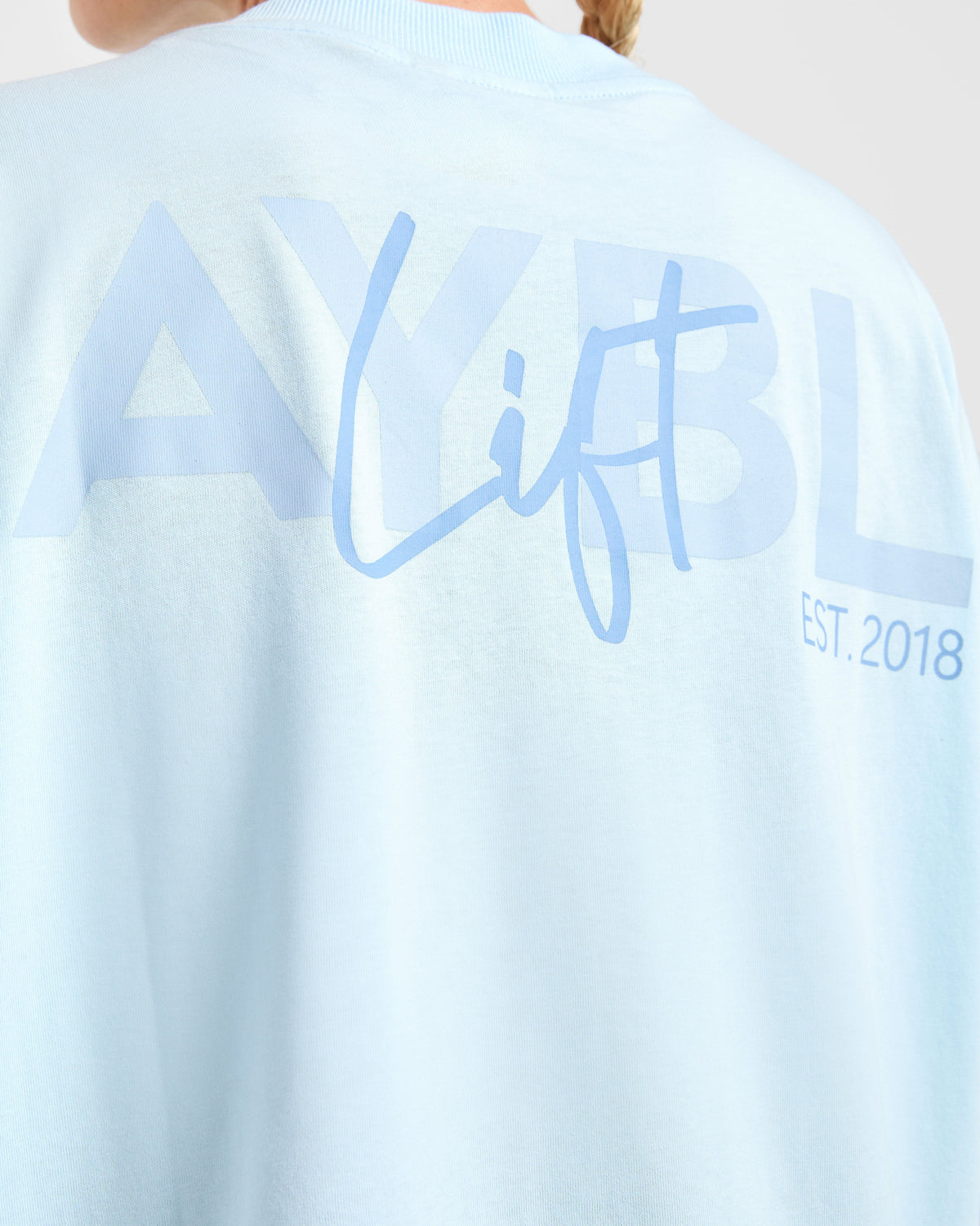 Lift Graphic Oversized T Shirt - Baby Bleu