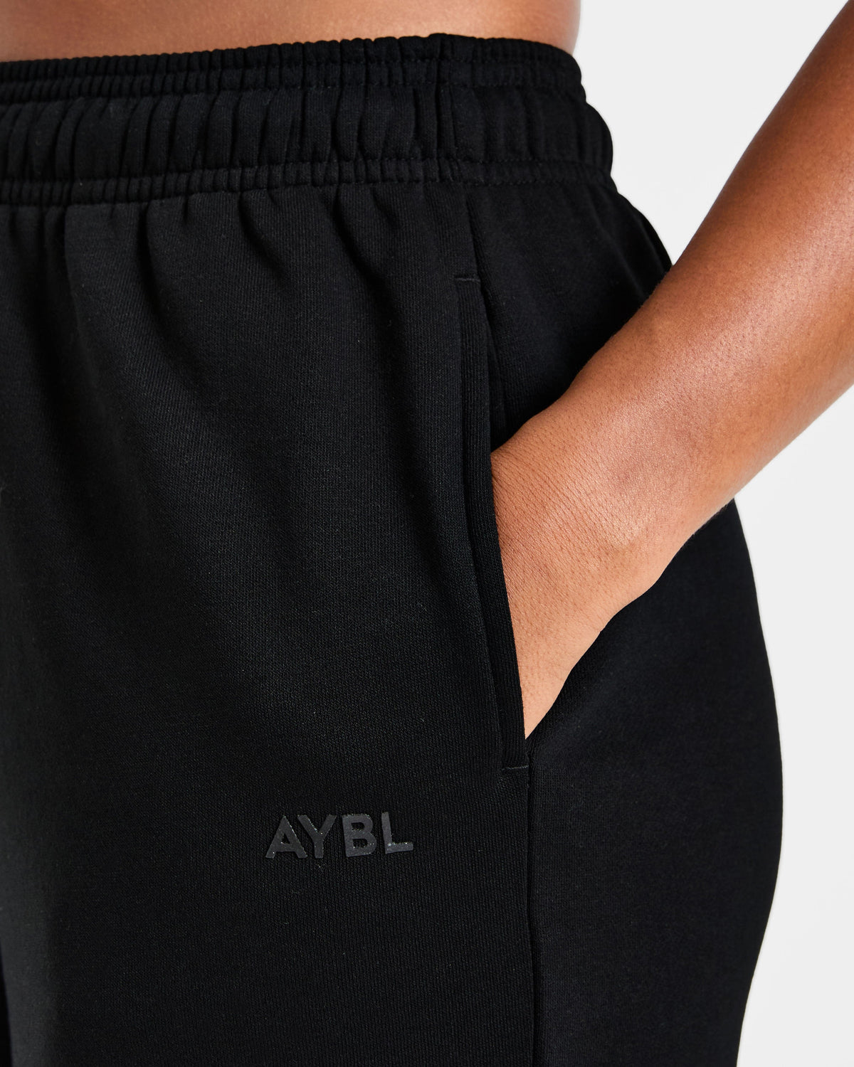 Lifestyle Oversized Straight Leg Joggers - Noir
