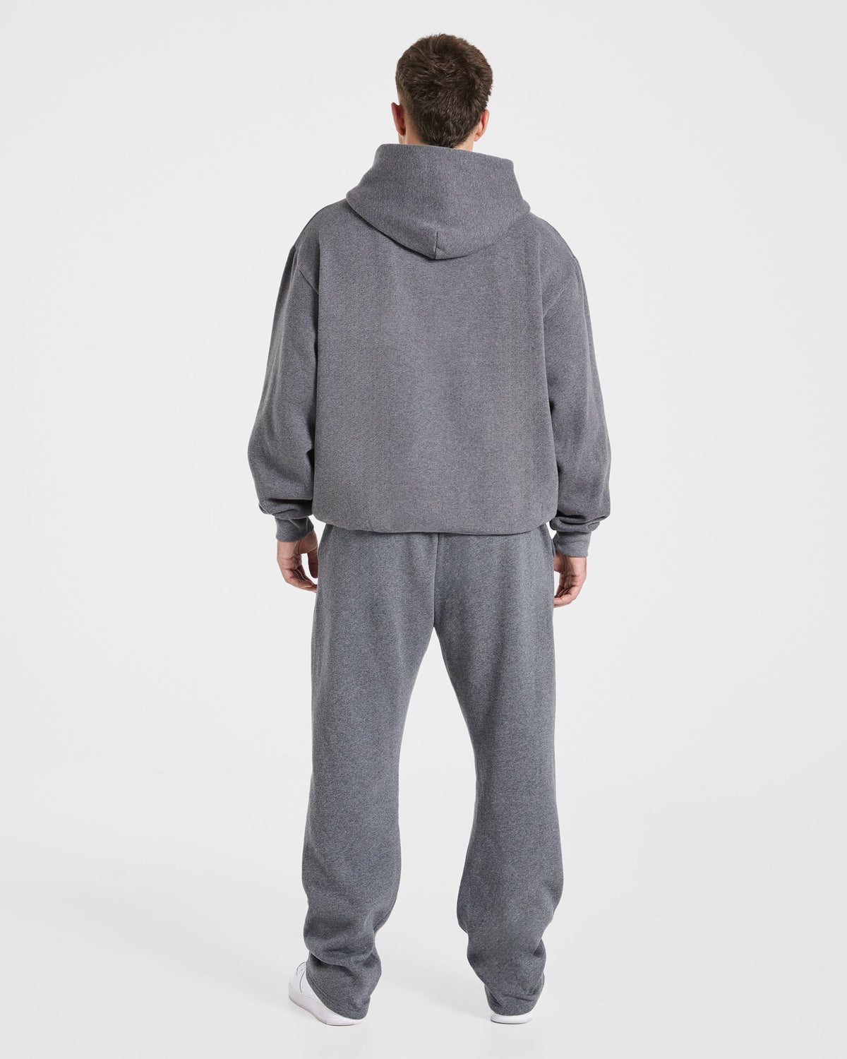 Essential Oversized Straight Leg Joggers - Charcoal Marl
