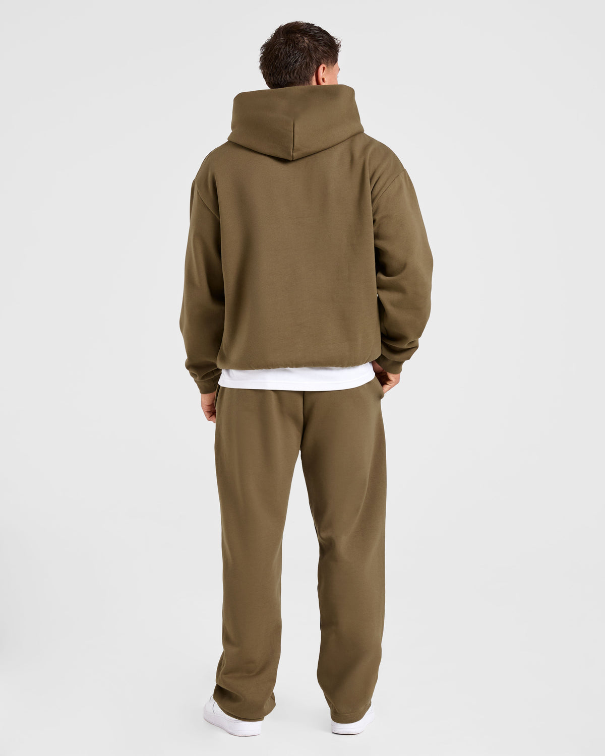 Essential Oversized Straight Leg Joggers- Olive Vert