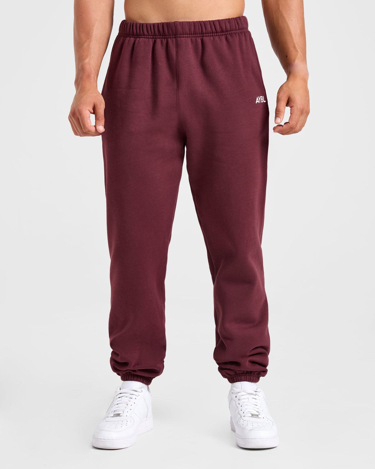 Essential Oversized Joggers - Burgundy Rouge