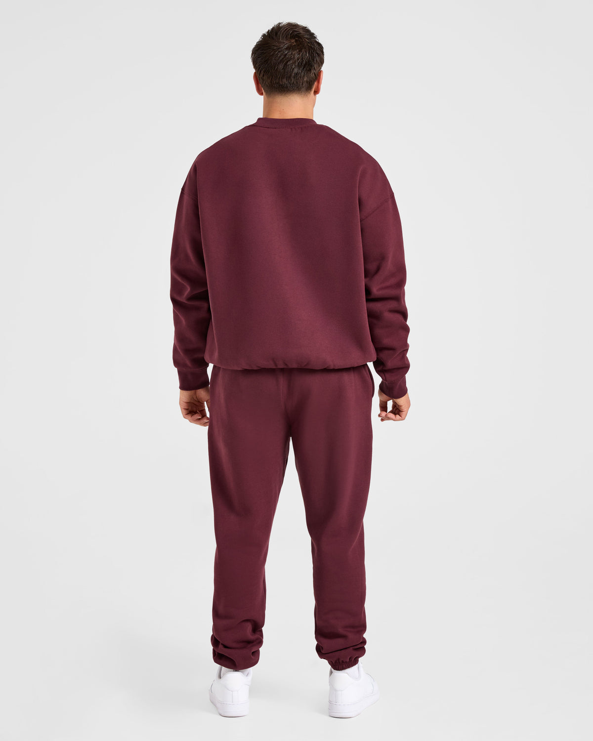 Essential Oversized Joggers - Burgundy Rouge