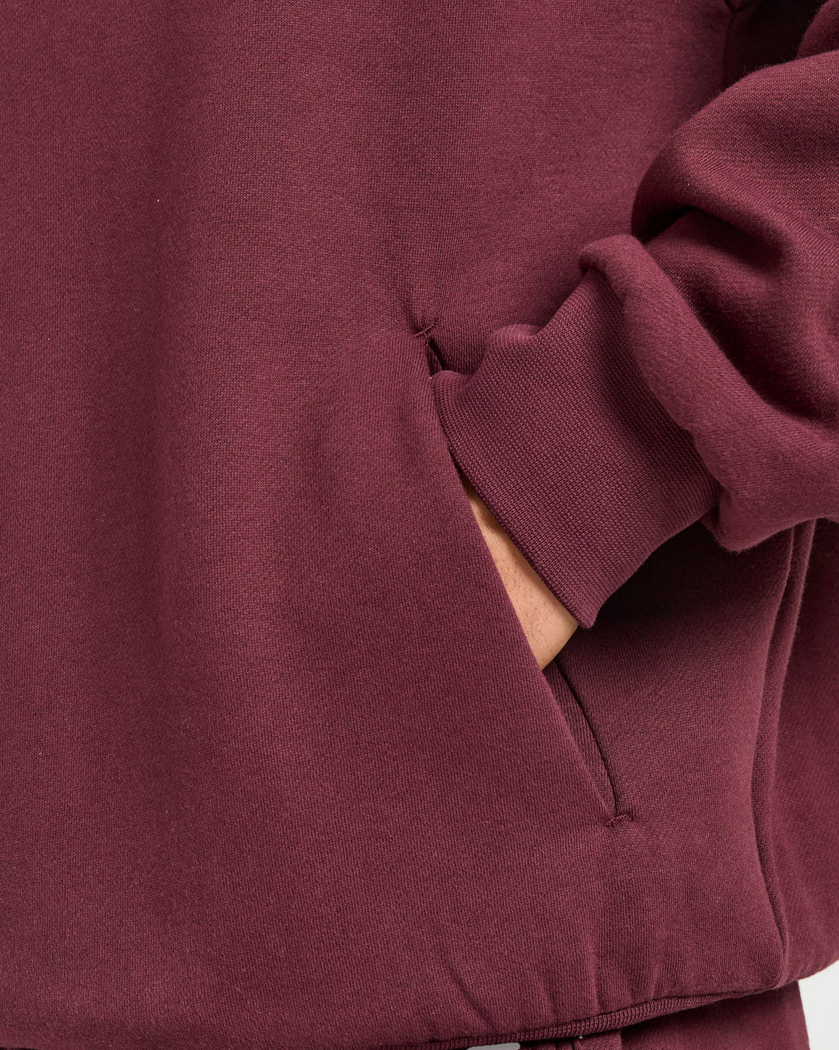 Essential Oversized Hoodie - Burgundy Rouge