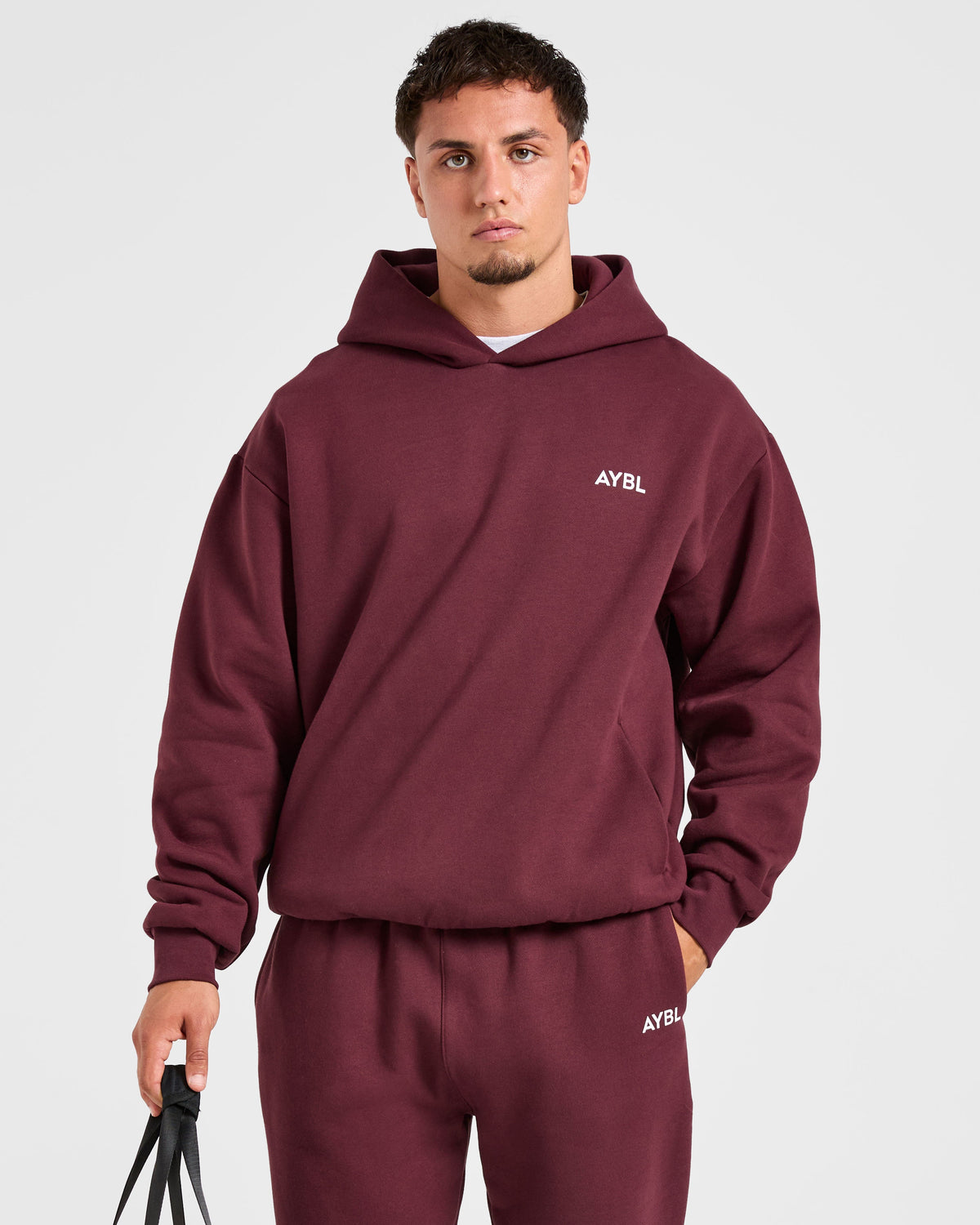 Essential Oversized Hoodie - Burgundy Rouge